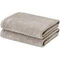 Amazon Basics 2-Piece Quick-Dry Oversize Bath Towel, 100% Cotton, 54