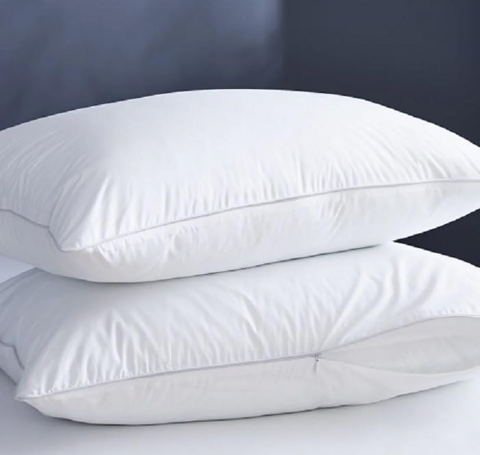 100% Cotton Pillow Protectors Standard Size, Zippered Pillow Covers 4 Pack | 21 x 27 in, Set of 4, 2.6 Micron Mean Pore, AAFA Certified, Hypoallergenic Zippered Pillowcase Encasement, Machine Washable customer photo 1