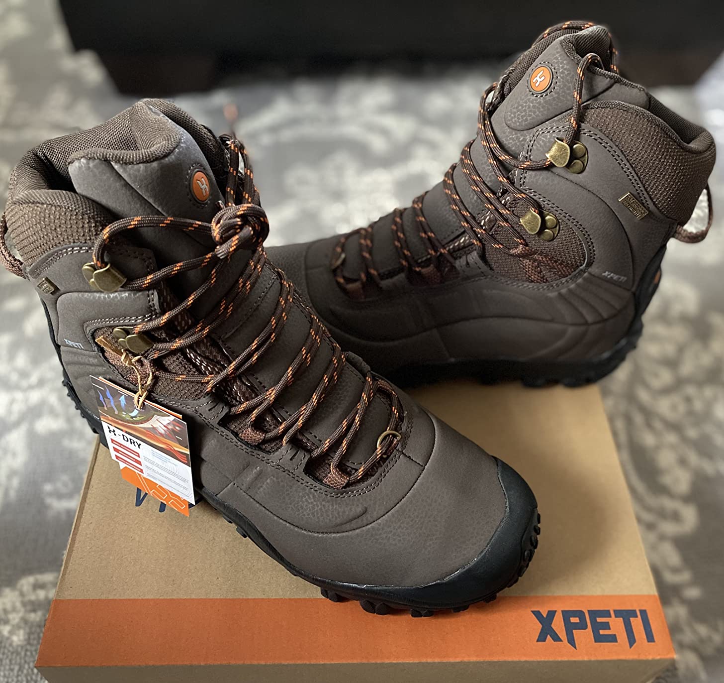 XPETI Men’s Thermator Mid-Rise Lightweight Hiking Insulated Non-Slip Outdoor Boots customer photo 1
