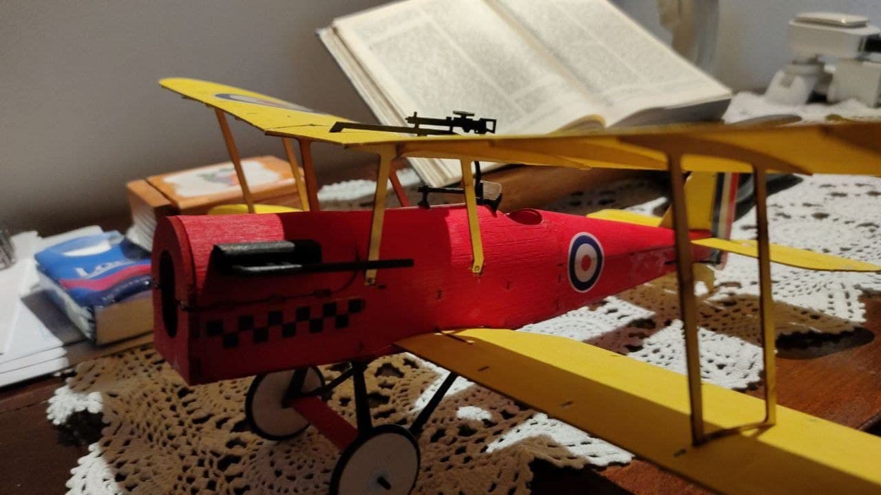 Viloga Micro Balsa Wood Model Airplane SE5A Biplane, 14.8'' Wingspan Laser Cut Unassembled Model Airplanes Kits to Build for Adults, DIY Mini RC Plane for Indoor Fly (KIT+Motor+ESC+Servos) customer photo 1