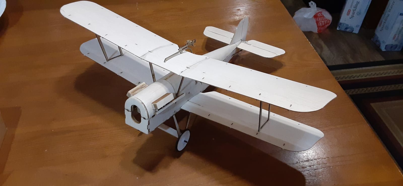 Viloga Micro Balsa Wood Model Airplane SE5A Biplane, 14.8'' Wingspan Laser Cut Unassembled Model Airplanes Kits to Build for Adults, DIY Mini RC Plane for Indoor Fly (KIT+Motor+ESC+Servos) customer photo 2