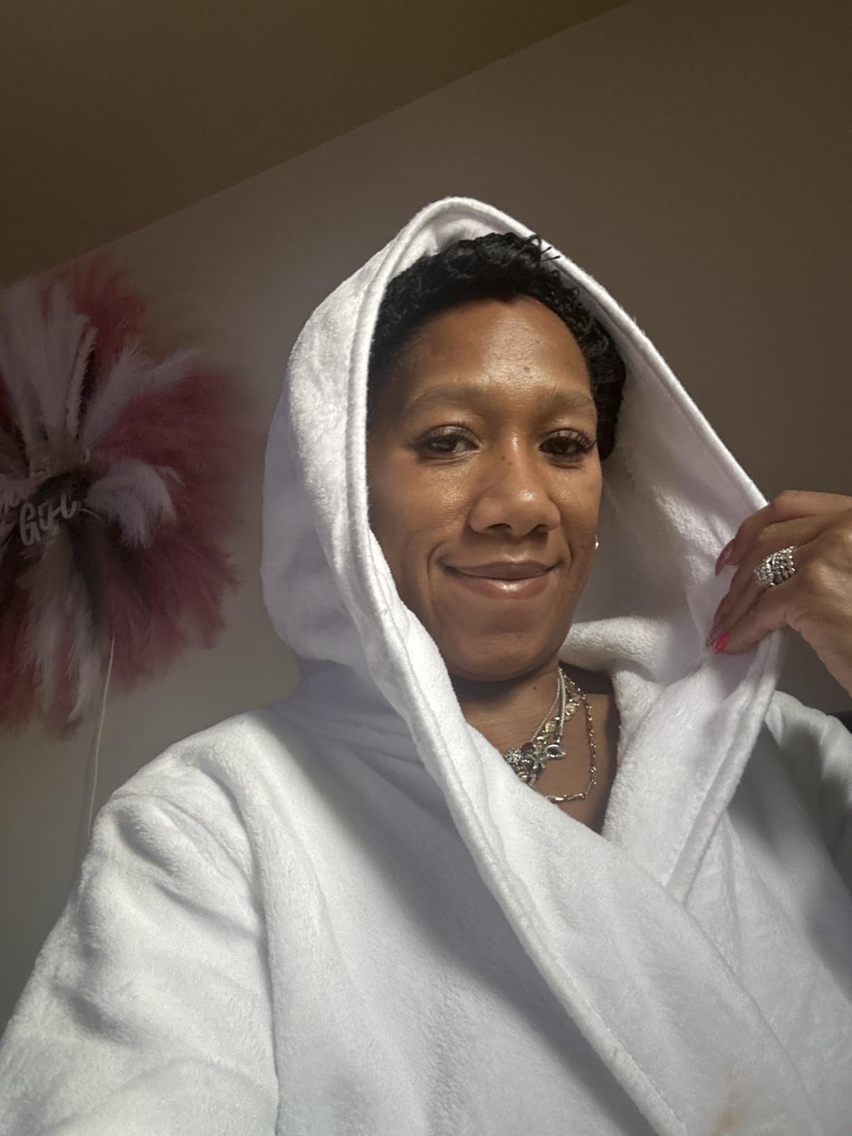Premium Plush Fleece Robes for Women with Hood Fluffy Soft Long Bathrobe customer photo 1