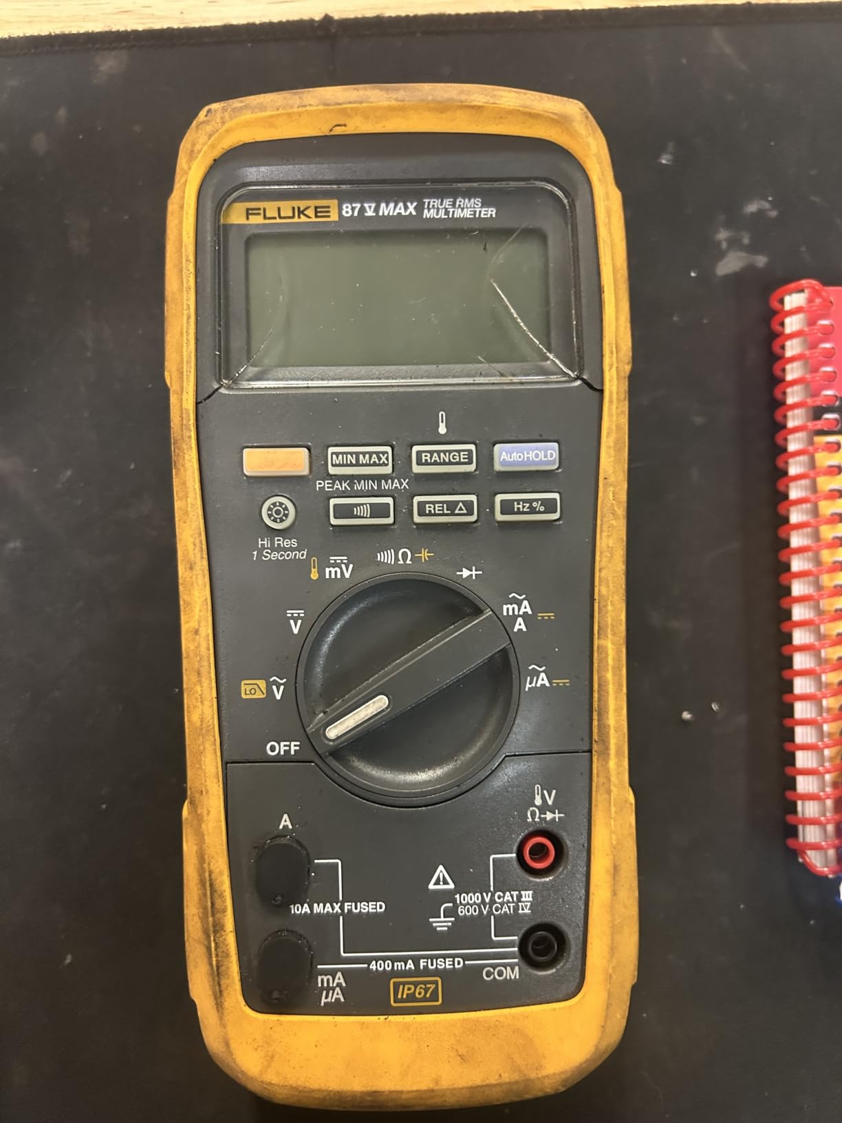 Fluke 87V MAX True-RMS Digital Multimeter, Rugged, Waterproof and Dustproof IP67 Rated, Up to 800 Hour Battery Capacity, Built-In Thermometer, Withstands Drops Up To 13 Feet, Includes TL175 Test Leads customer photo 1