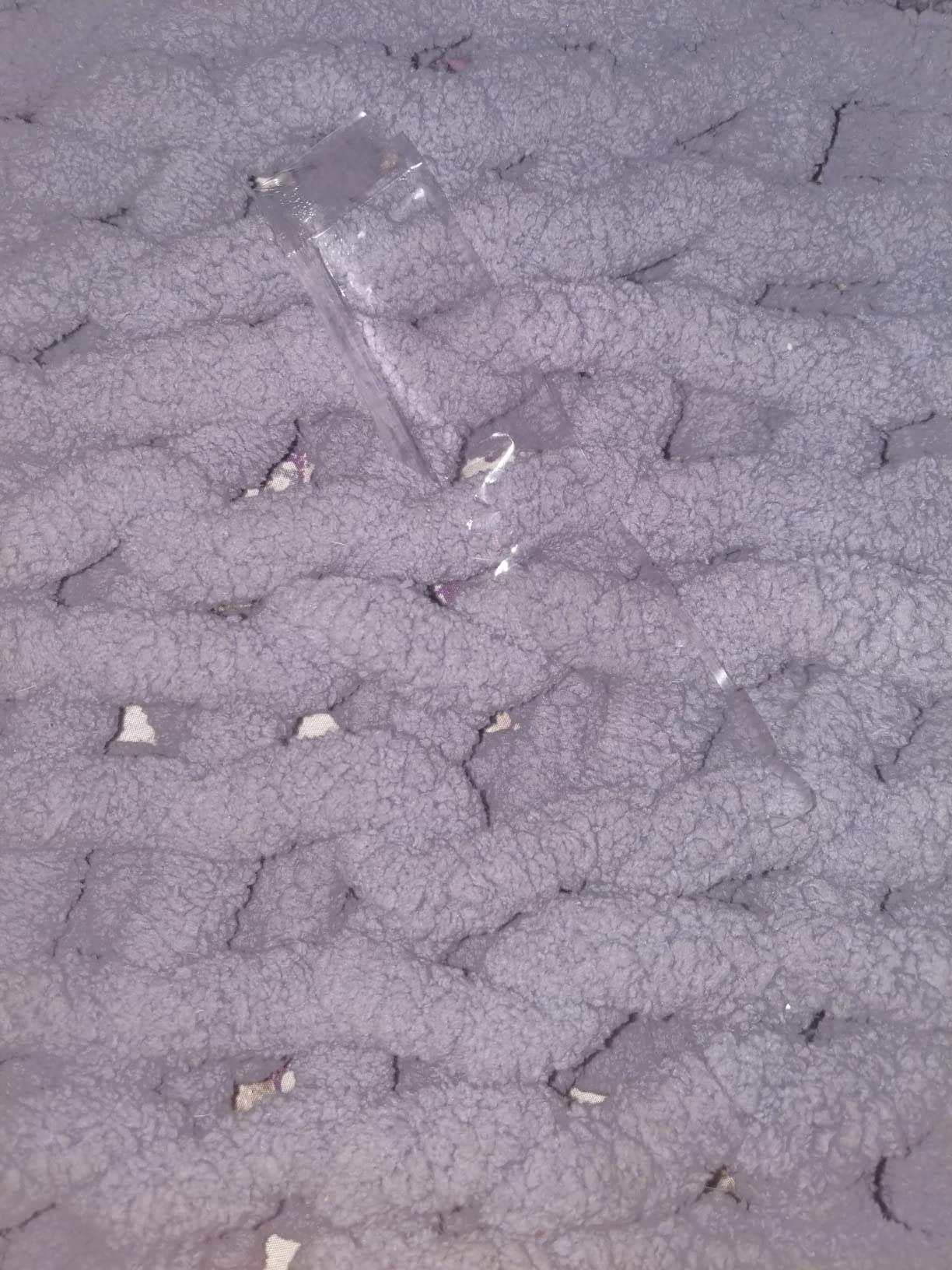 clootess Chunky Knit Blanket Knitted Throw Crochet Chenille Yarn Woven for Bed Sofa Textured Thick Cable Decor (Grey 40x60 in) customer photo 2
