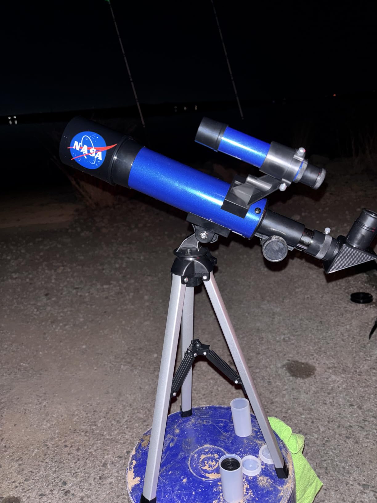 NASA Lunar Telescope for Kids Ages 8-12 with Tripod and Finder Scope | 90x Magnification, Two Eyepieces, Tabletop Tripod, Beginner Astronomy, Space Toys, NASA Birthday Gift customer photo 2