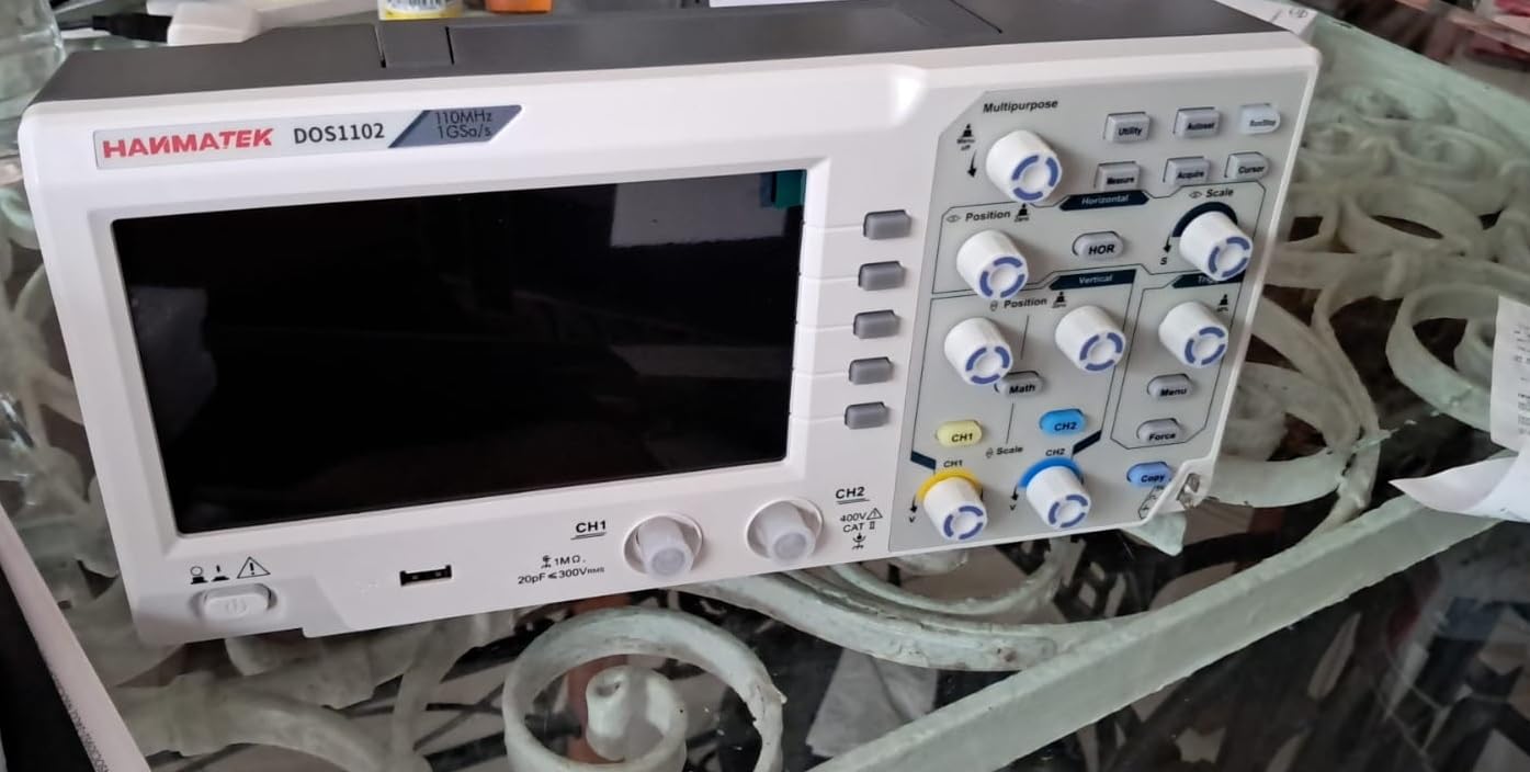 HANMATEK 110mhz Bandwidth DOS1102 Digital Oscilloscope with 2 Channels and Screen 7 inch / 18 cm, TFT-LCD Display, Portable Professional Oscilloscope Kit with 500 MS/s *2 Sampling Rate customer photo 1