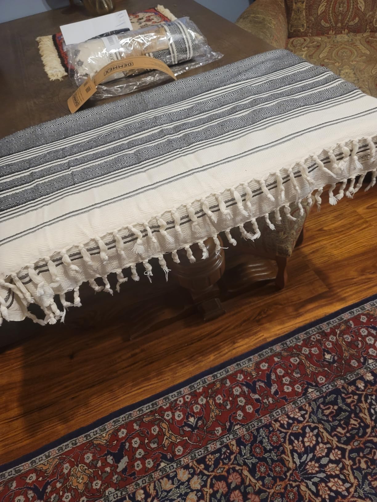 DEMMEX Organic Diamond Turkish Bath & Beach Towel | 100% Oeko-TEX Certified Turkish Cotton customer photo 2