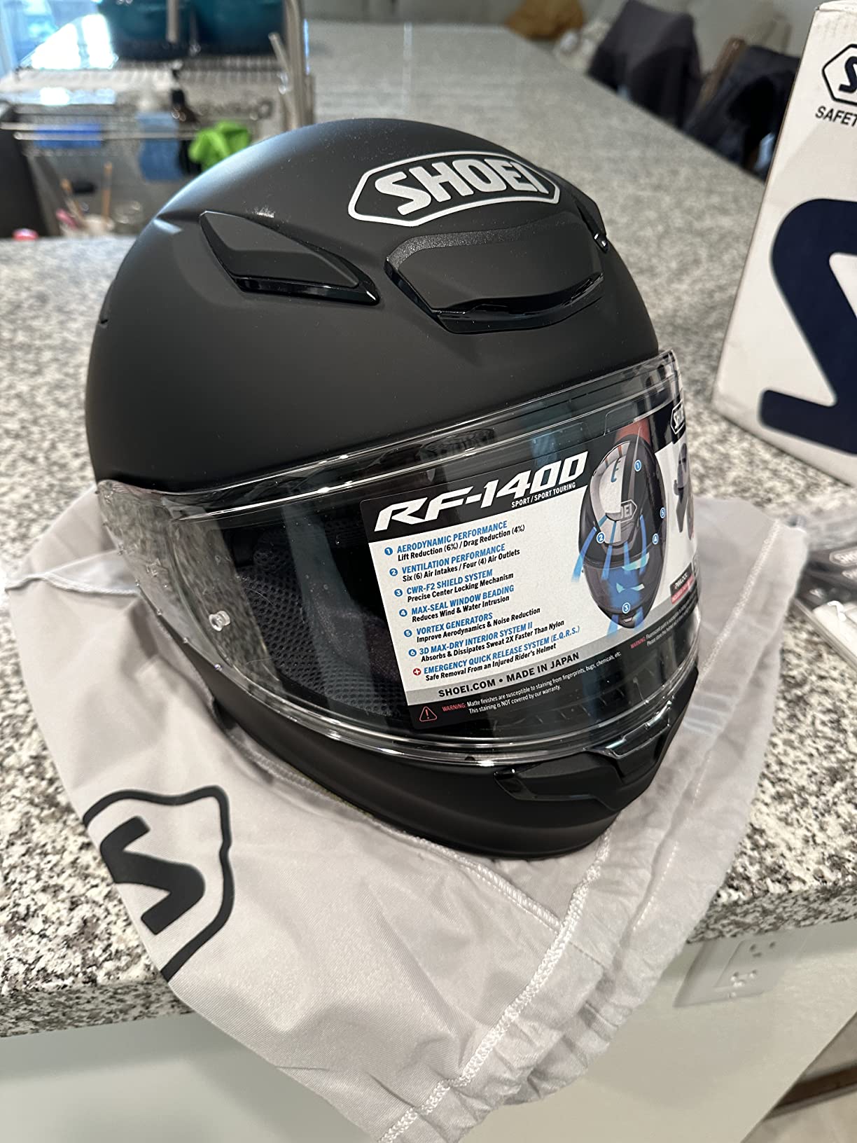 Shoei RF-1400 Full Face Motorcycle Helmet customer photo 1