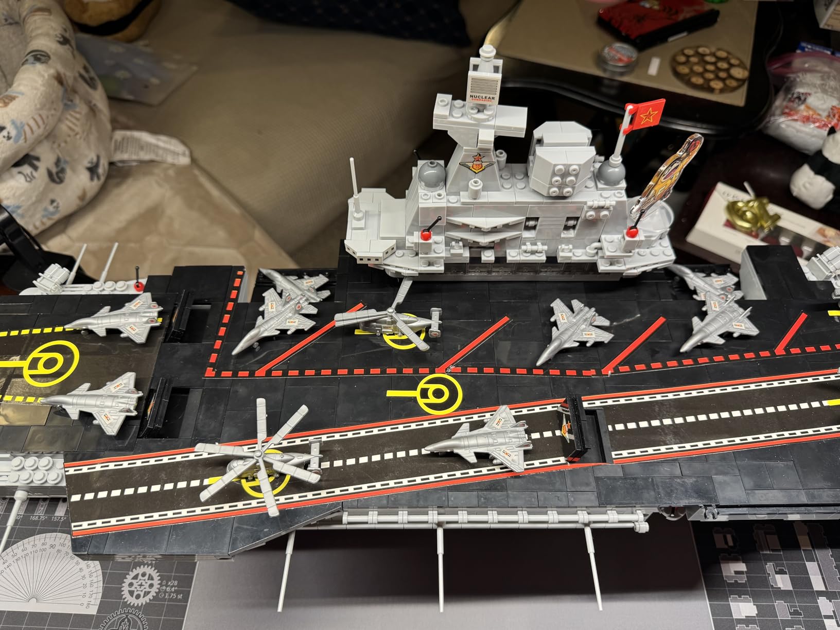 2234 Pieces Military Ship Aircraft Carrier Building Set, 38x8.5x12.5 Inch customer photo 1