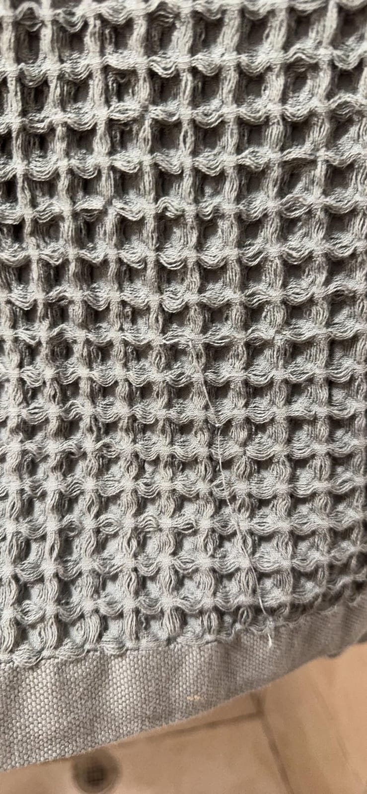 SUTERA Quick Dry Bath Towel, 100% Pima Cotton, Silverthread Waffle, Grey | No musty smell between washes; silver ion threads woven in; 60x30 in oversized bath sheet; gym, travel, guest bath customer photo 2