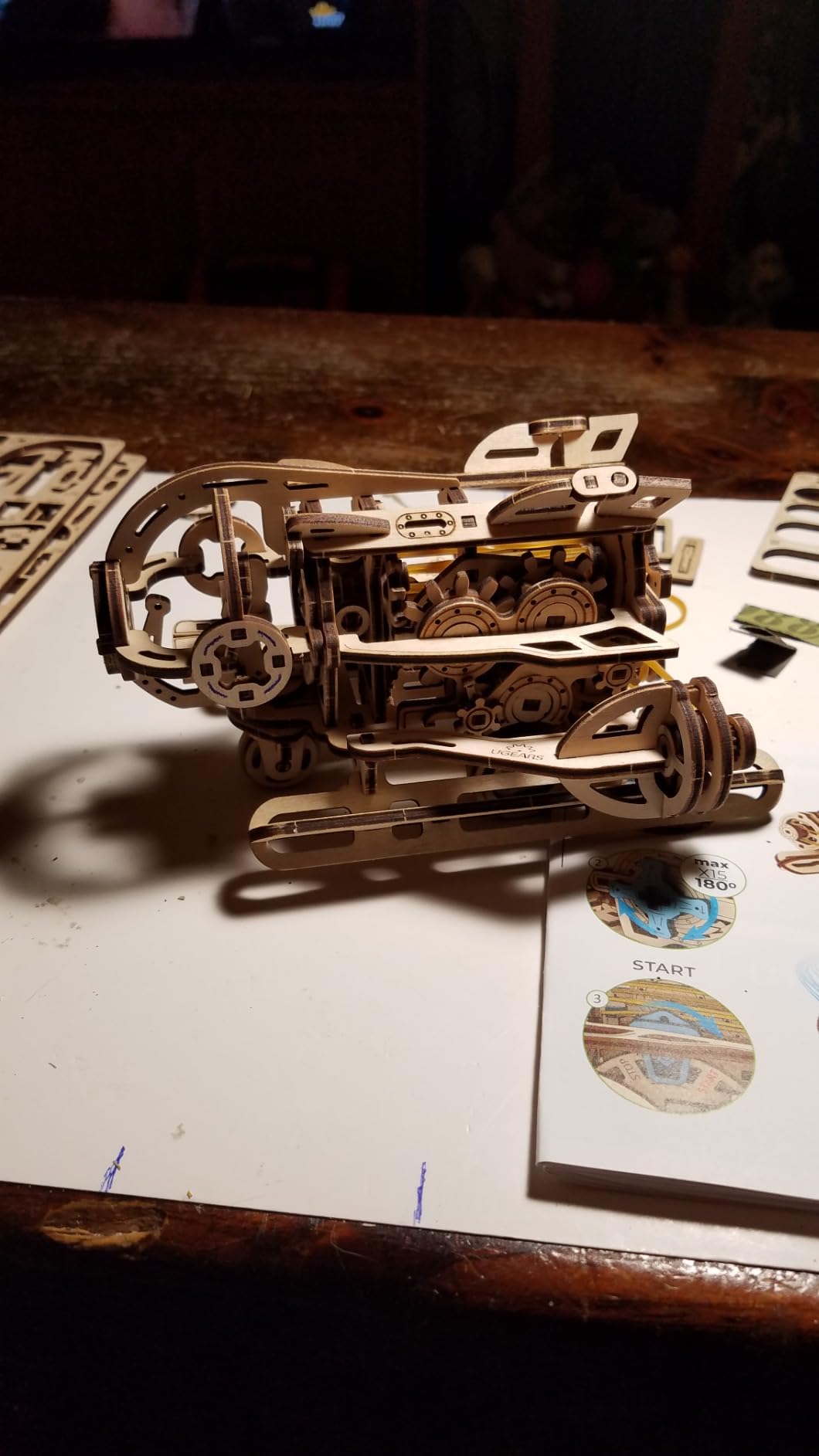 UGEARS Mini Biplane 3D Wooden Puzzles for Adults - Wooden Model Kits for Adults, DIY Craft Kit, Mechanical 3D Puzzle, for Aviation Enthusiasts and Puzzle Lovers customer photo 1