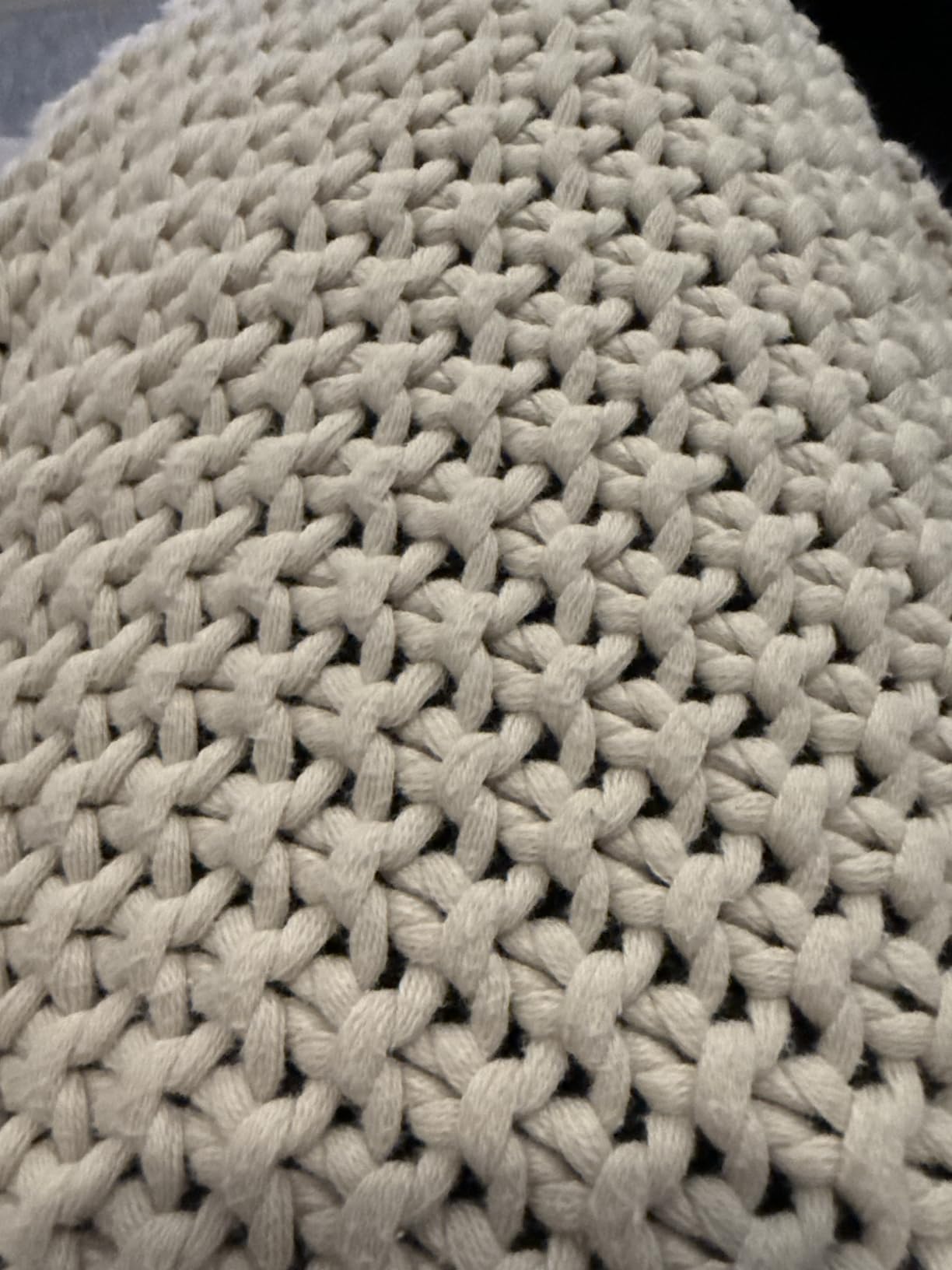 Longhui bedding Chunky Cable Knit Throw Blanket Lightweight Beige 100% Organic Cotton Blanket for Sofa Couch Bed Baby Nursery, Rustic Shabby Chic Modern Farmhouse, 51