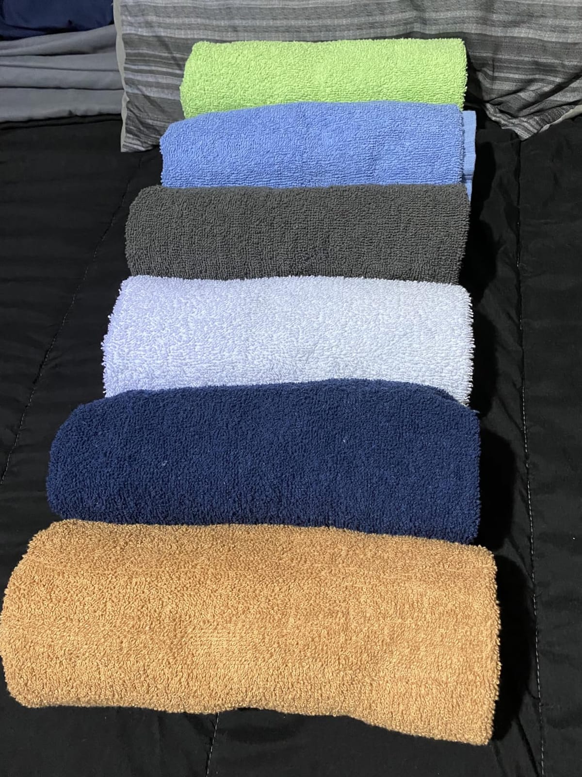 Towel and Linen Mart 100% Cotton 6 Pack Bath Towel Set, Quick Dry, Super Absorbent, Light Weight, Soft, (27 x 54 Pack of 6) Beige, White, Grey, Sky Blue, SAGE Green, Navy customer photo 2