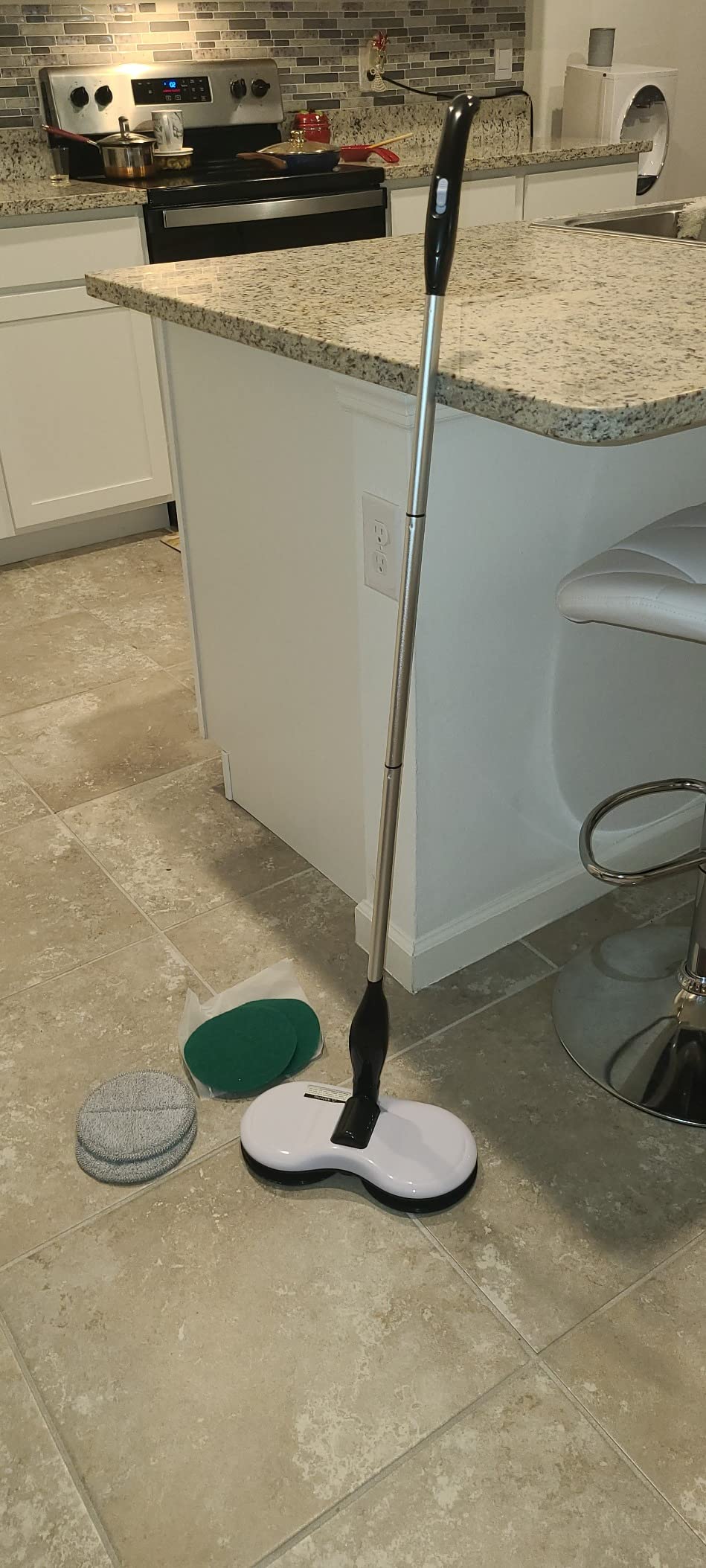 Electric Mop for Floor Cleaning, As Seen On TV, Cordless Spin Mopper Motorised Electric Mops for Hardwood Tile Laminate Floor Daily Light Cleaning (No Water Tank) customer photo 2