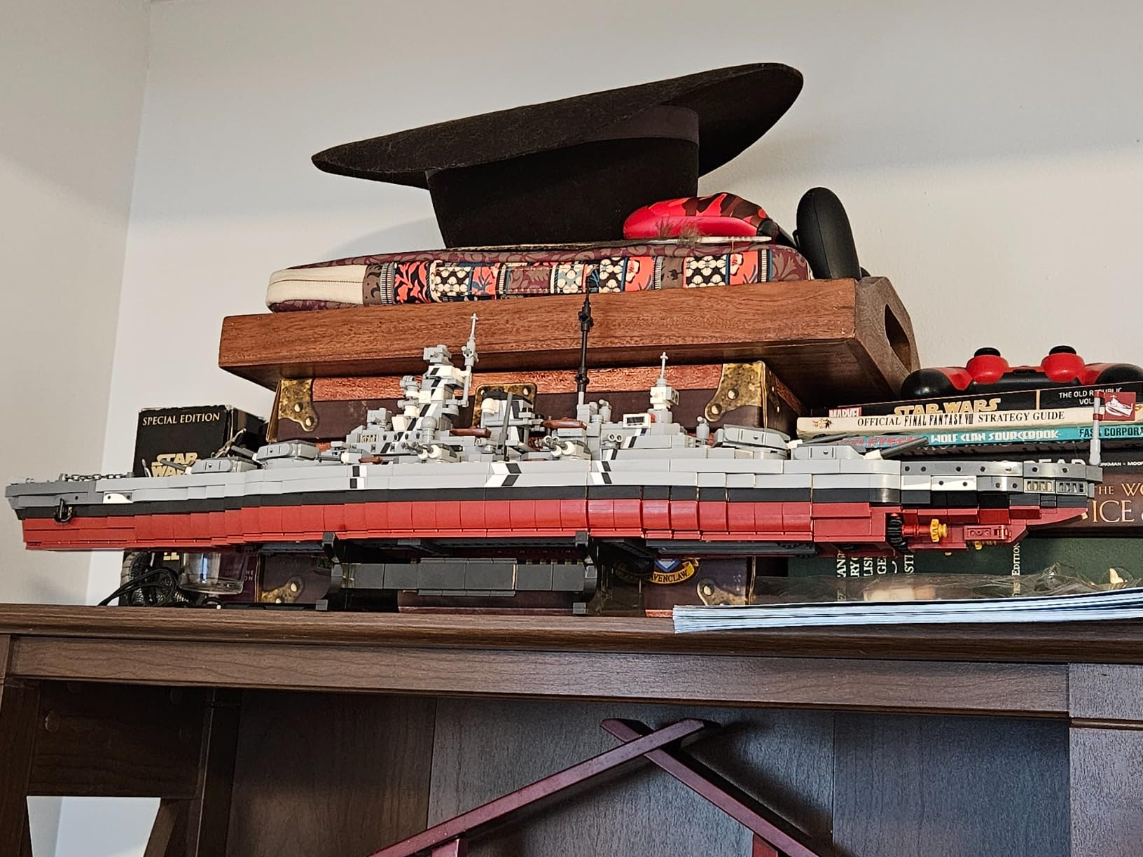 MISINI Technik FC4201 German Battleship Bismarck Clamp Blocks, 2081 PCs/MOC Large WWII German Military Warship Marine Battleship Model for Adult customer photo 2