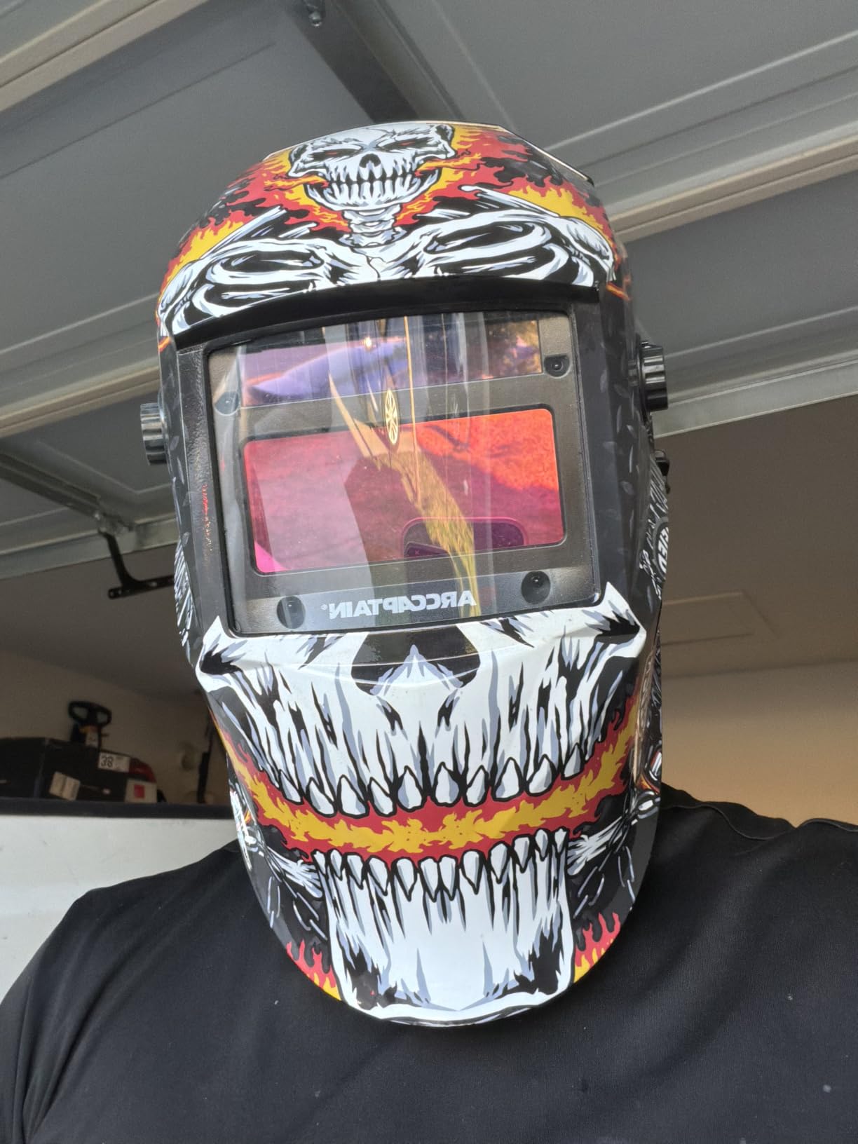 ARCCAPTAIN Welding Helmet Auto Darkening, 1/25000s Response, Shade 4/9-13 customer photo 1
