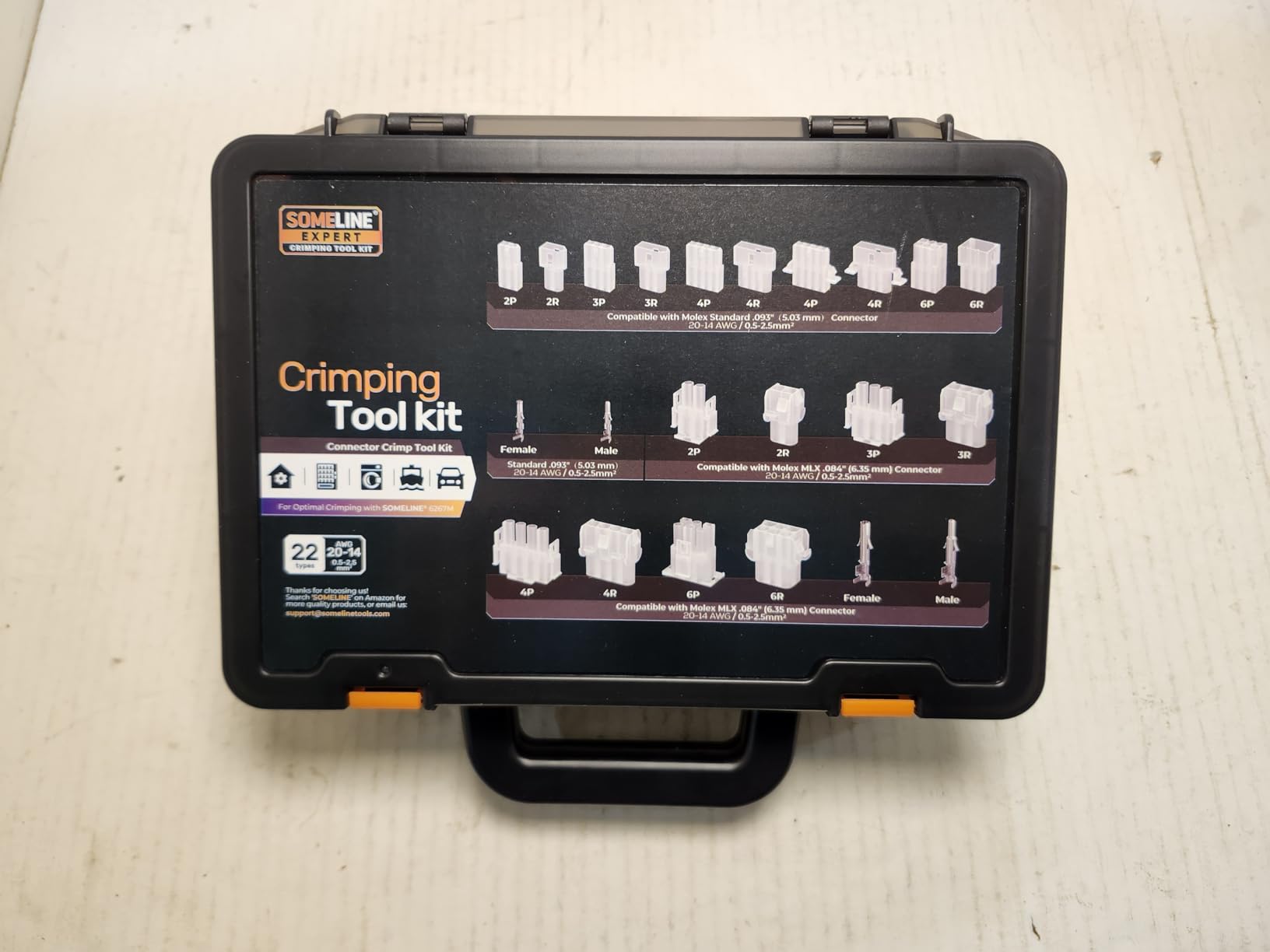 SOMELINE Crimping Tool Connector Kit, 37 Types JST-XH/SM/SYP 2.5mm & Dupont 2.54mm Connectors, 32-20 AWG Ratchet Crimper for JST & Dupont - Assortment for DIY Electronics, RC Models, and 3D Printing customer photo 2