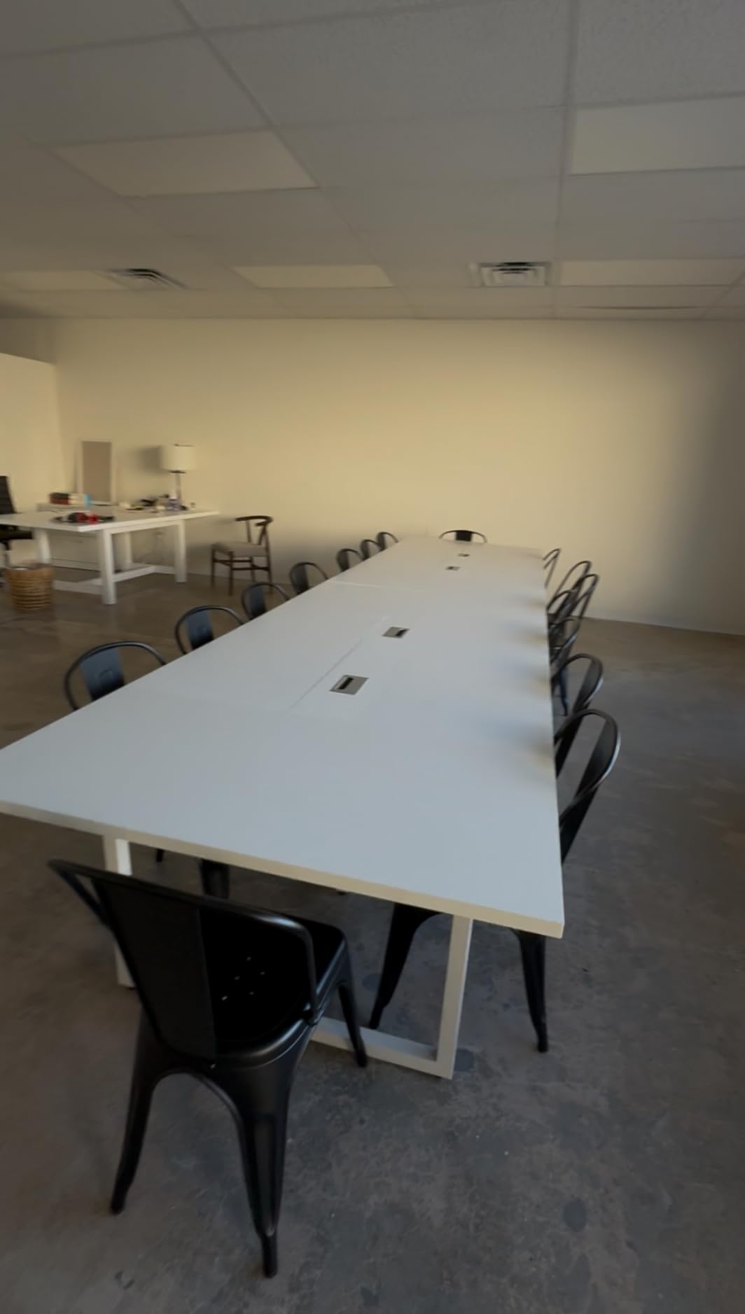 Tribesigns 8FT Conference Table, 94.49 L x 47.24 W x 29.53 H Inches Large Meeting Podcast Table for 10 People, Business Style Wooden Training Table with Strong Metal Frame for Office Conference customer photo 2