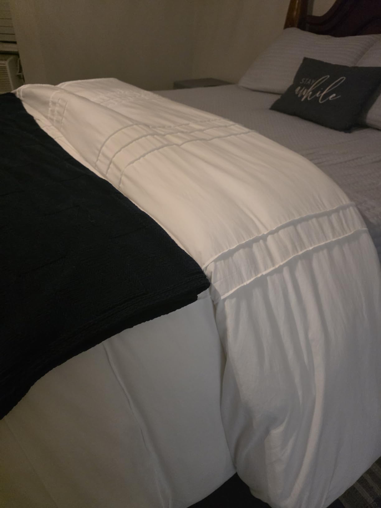 Comfort Spaces Porter Soft Twin/Twin XL Duvet Cover Set, Grey, 2 Piece | Pintuck Pleated Bedding Sets for College Dorm, All Season Lightweight, Extra Softness Pre-Washed Microfiber Bed Set, Shams customer photo 2