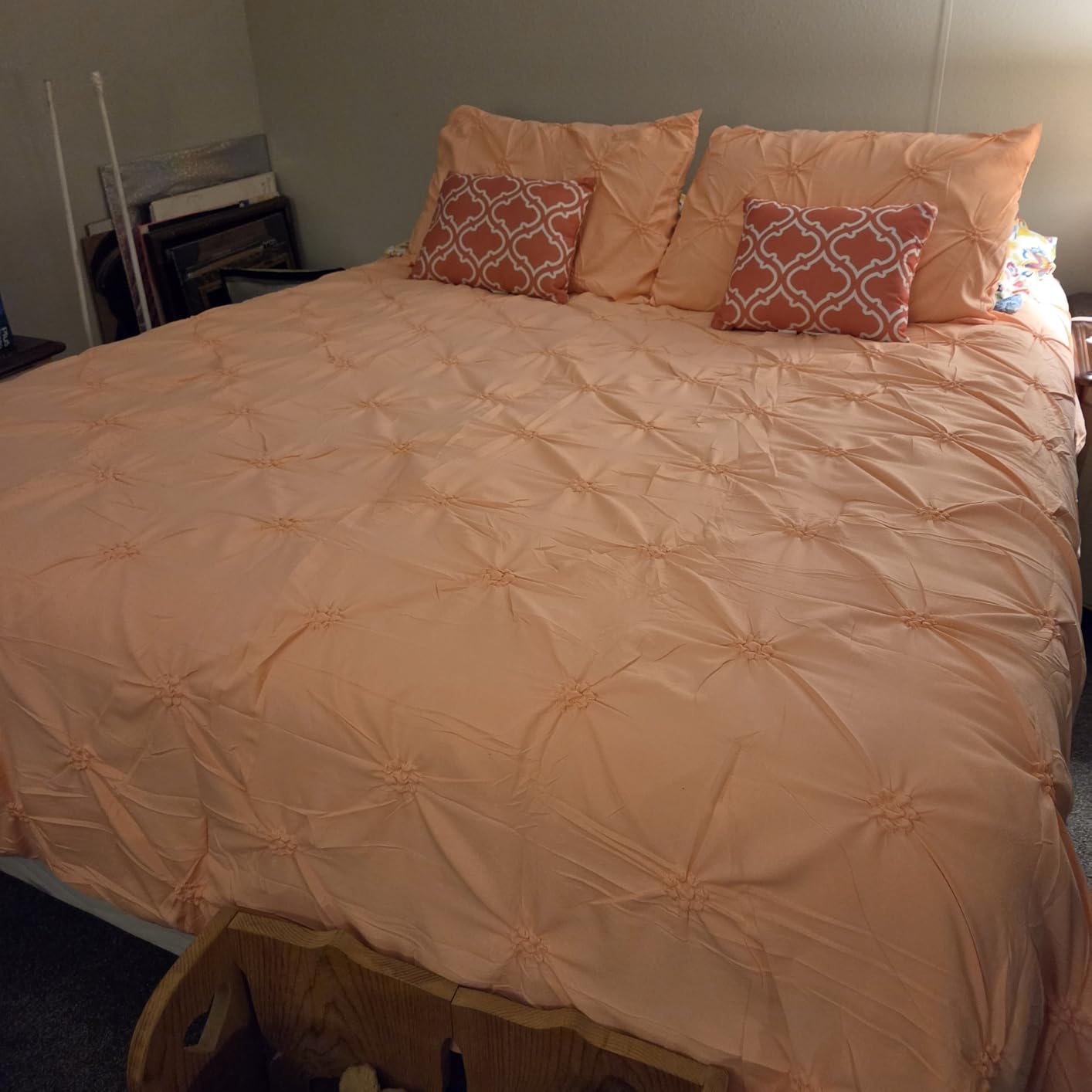 BEDELITE Queen Comforter Set Pink,Lightweight & Soft Comforter | Pintuck Boho Bedding, Warm & Cute Bed Set for All Season,With 2 Pillowcases customer photo 2