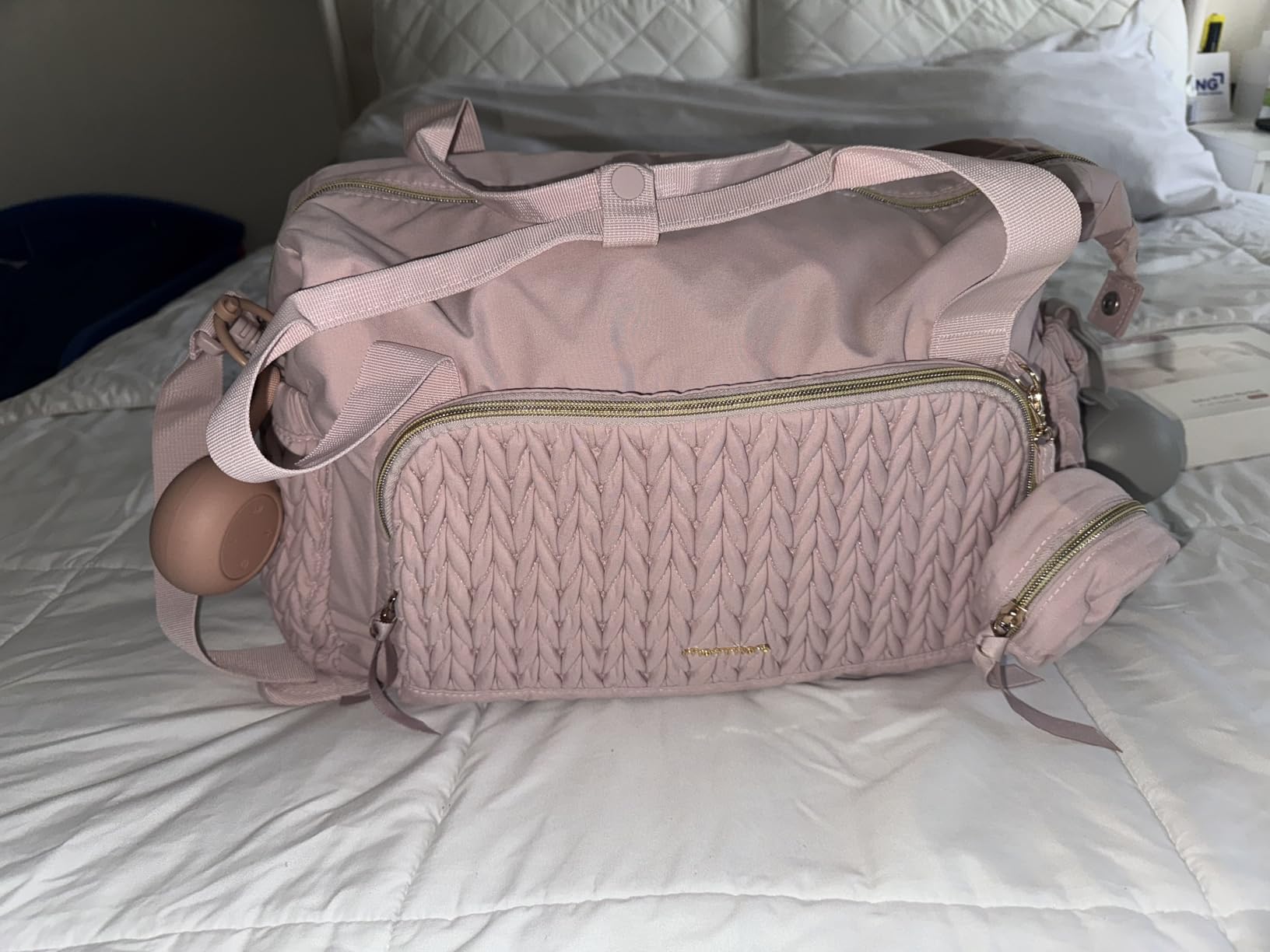 mommore Diaper Bag Tote Large Travel Baby Bag with Pacifier Case customer photo 2