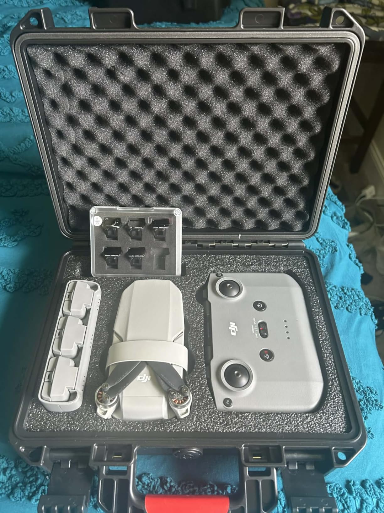 Hard Case for DJI Mini 4K Drone: Waterproof Travel Box for DJI Mini 2/SE | Custom Foam, Large for Drone, Battery, Charger, Cable Accessories (Case Only) customer photo 1