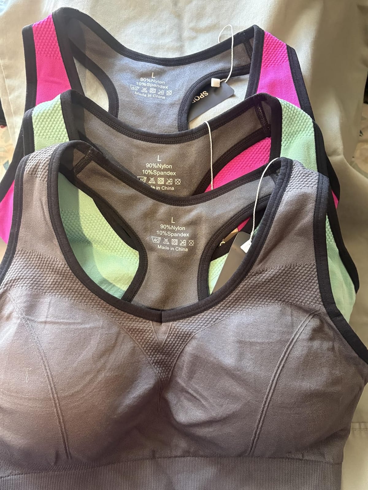MIRITY Women Racerback Sports Bras - High Impact Workout Gym Activewear Bra customer photo 2
