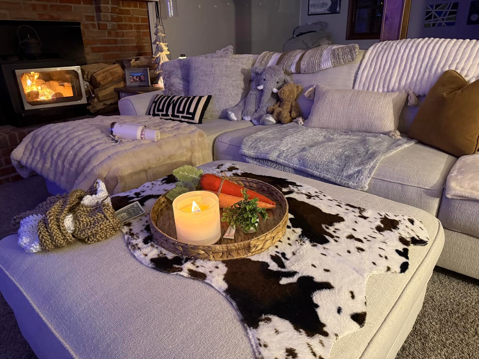 Faux Fur Throw Blanket for Couch, Fluffy Fuzzy Plush Bubble Blanket, Soft Warm Cozy Shaggy Rabbit Blanket, Luxury Decorative Gifts for Sofa Bedroom Living Room, 60x50inch (Tie-Dye-Brown) customer photo 2