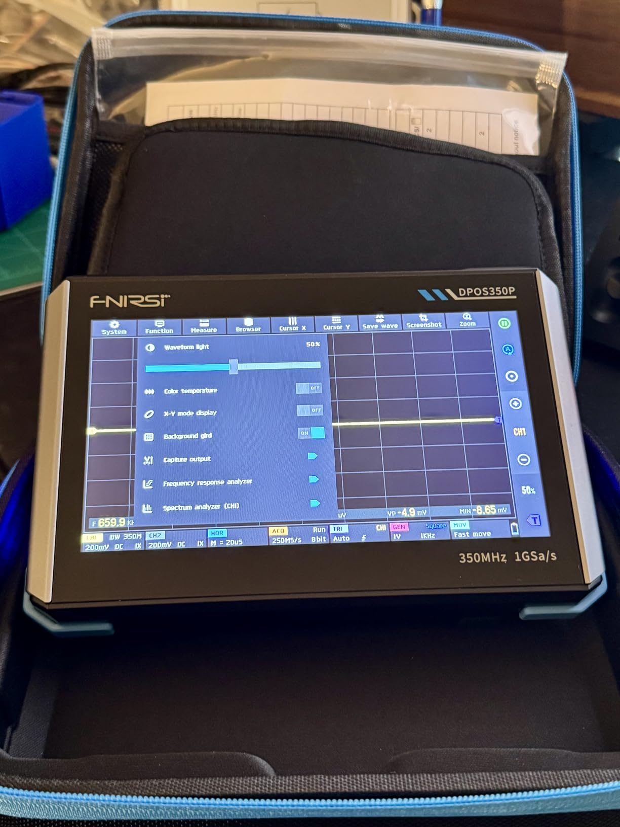 FNIRSI DPOS350P 4-in-1 350MHz Digital Oscilloscope 2 Channel, 1 GSa/s customer photo 2
