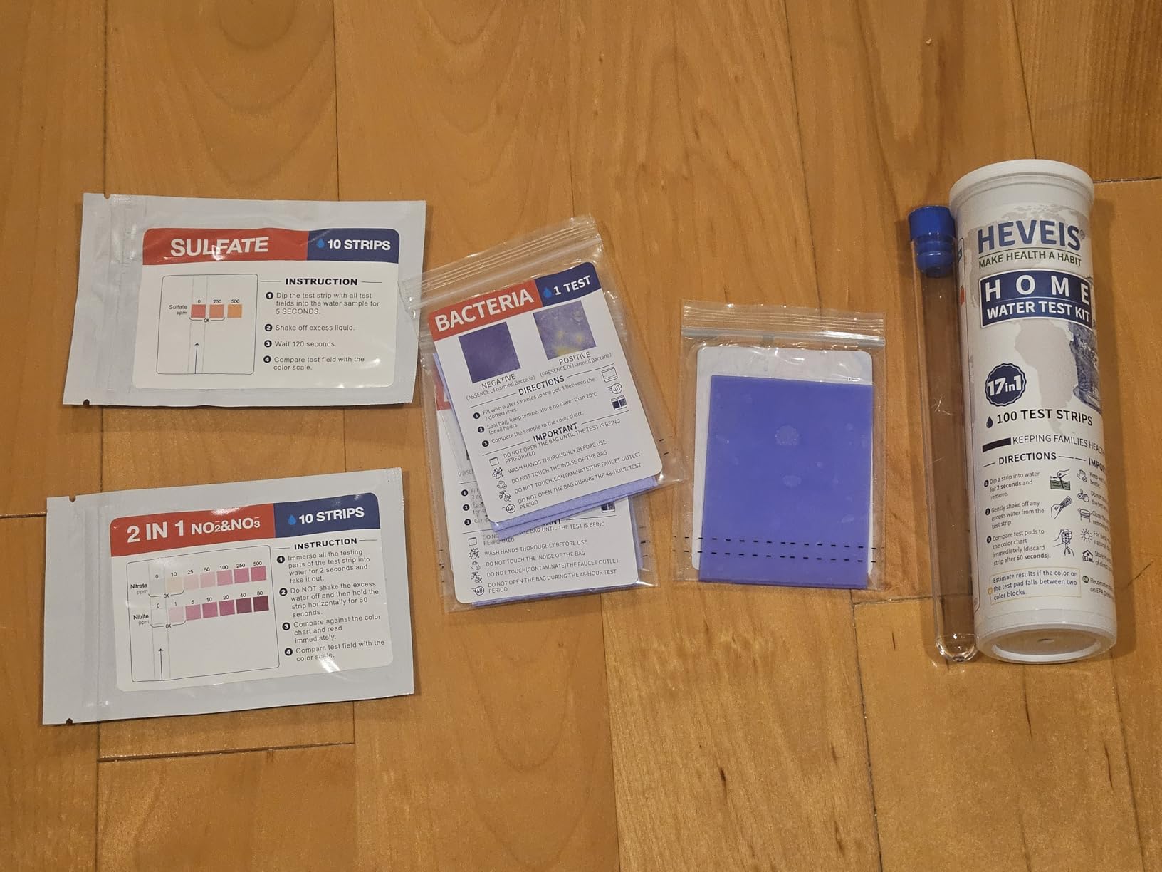 21-in-1 Home Drinking Water Testing Kit - 120 Strips + 4 Bacteria Tests - Tap and Well Water Test Kit, Easy to Test and Read for Hardness, Lead, Iron, Fluoride, pH, Copper, Bacteria and More customer photo 1