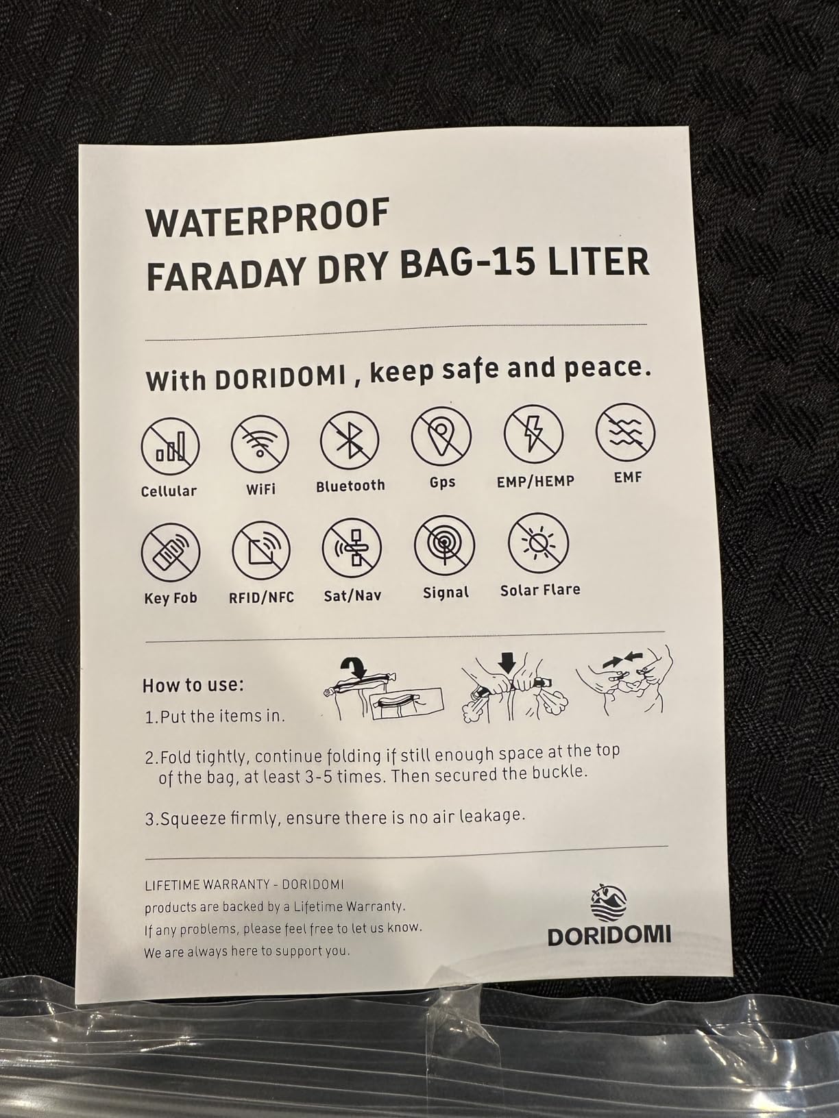 Faraday Bags EMP Proof - 15L Faraday Backpack, RFID Signal Blocker customer photo 2