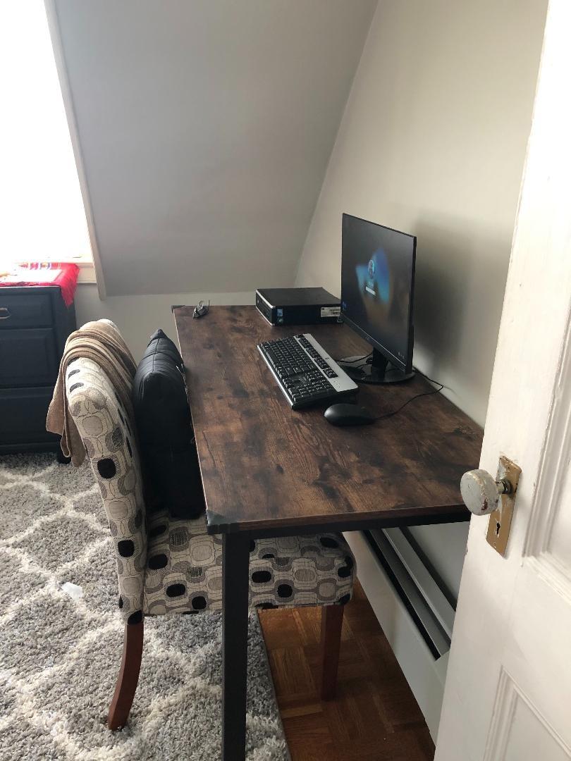 Bonzy Home Conference Table 9FT Office Computer Table for Meeting Room, Study Writing Printer Podcast Table for 8 People, Black, 2PCS, 110.2