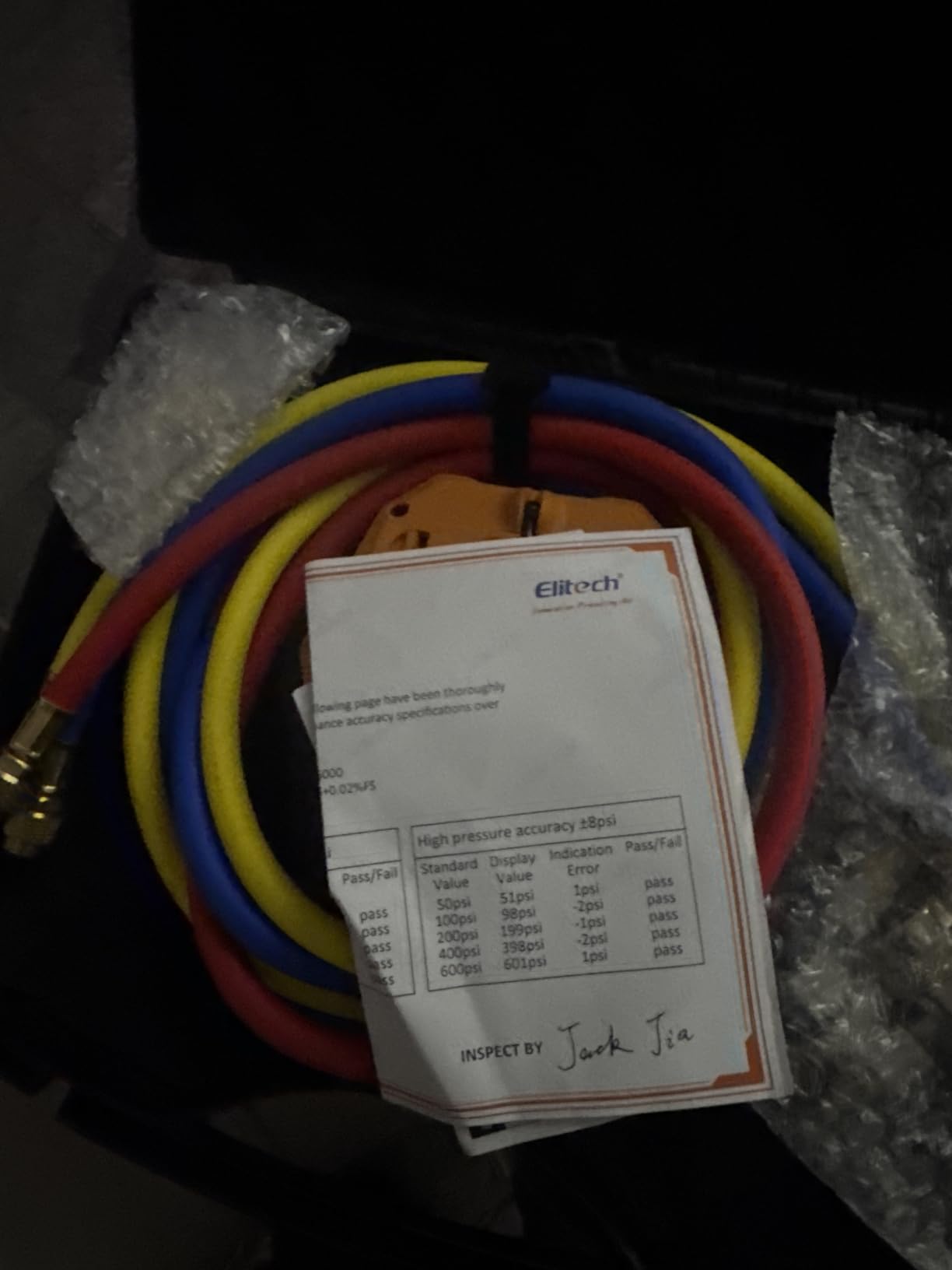 Elitech Digital Manifold Gauge AC Charging Kit with R410A R134a Accessories - 88 Refrigerants, +/-1% Accuracy, P/T Calculation, Evap & Cond Temp, 3 Hoses, R410A Adapters, R134a Couplers, Can Tap customer photo 1