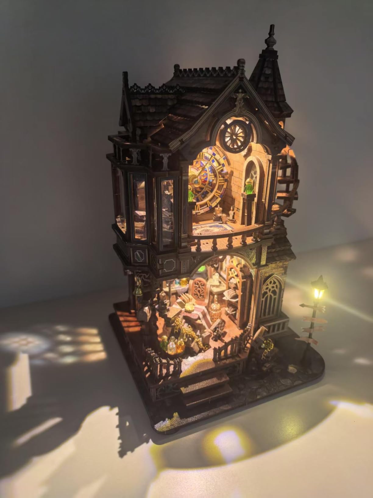 Time Magic Club Book Nook Kit with Rotating Tower, Music & Lights | Dynamic Fantasy DIY Miniature Building Kit, Bookshelf Decor Model, Gifts for Adults customer photo 1