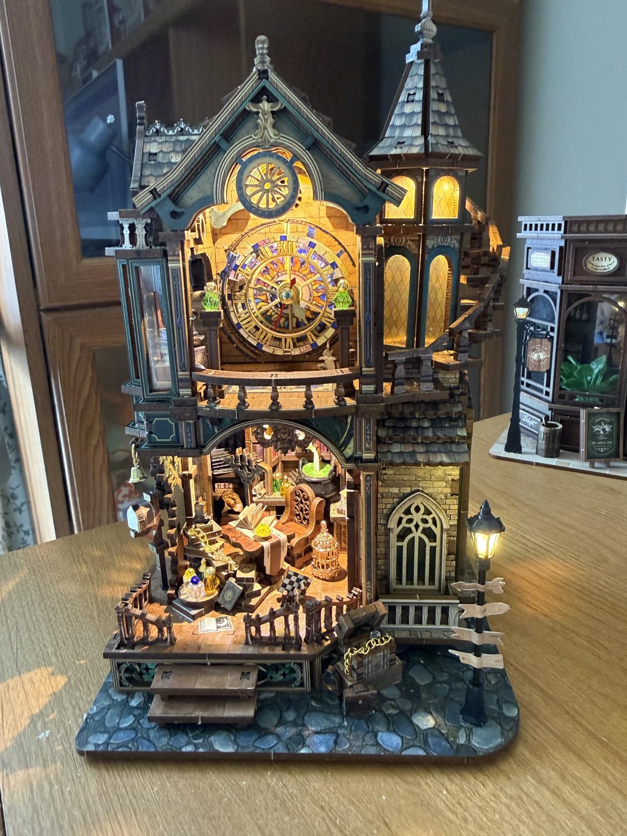 Time Magic Club Book Nook Kit with Rotating Tower, Music & Lights | Dynamic Fantasy DIY Miniature Building Kit, Bookshelf Decor Model, Gifts for Adults customer photo 2
