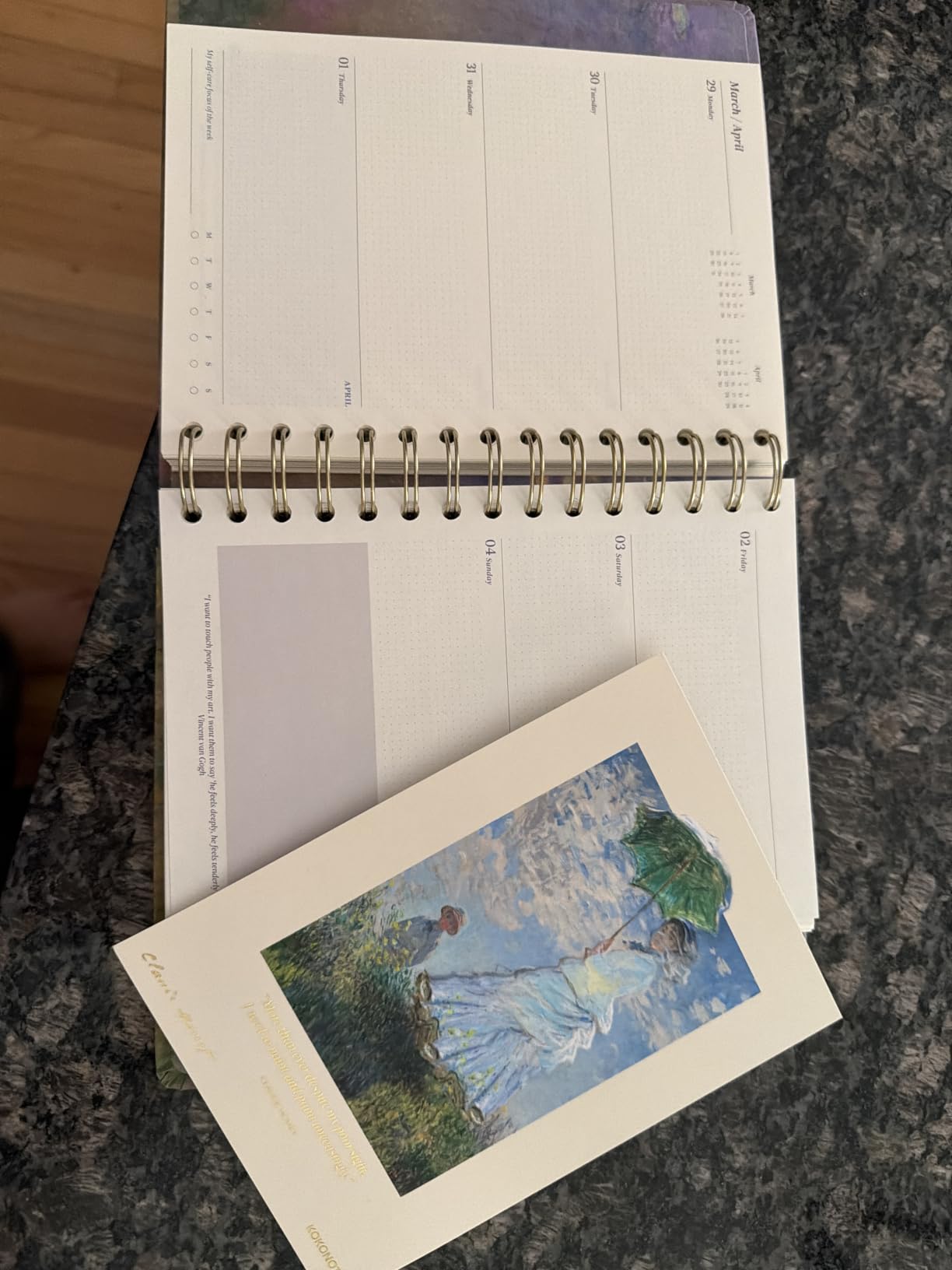 Kokonote Van Gogh Planner 2026-2027 6.4x7.9in (Aug 26/ Dec 27) | 17-month Hardcover agenda, 120gsm paper, monthly academic planner, planner for women customer photo 2