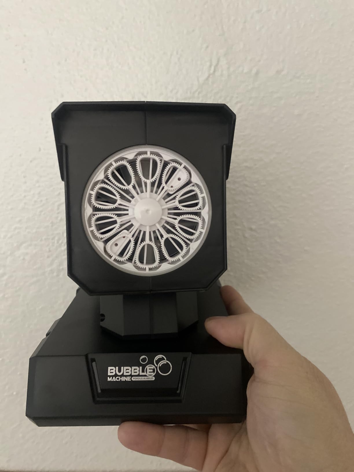SHCKE Bubble Machine with Remote Control, Auto Rotation & 11 RGB Lights customer photo 1
