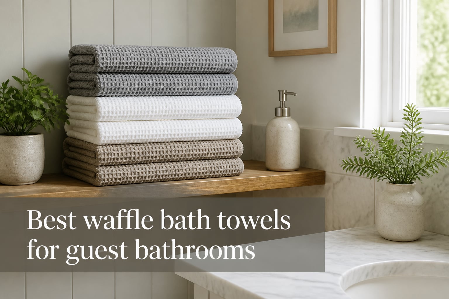 Best waffle bath towels for guest bathrooms