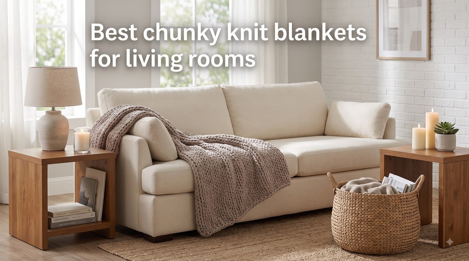 Best chunky knit blankets for living rooms