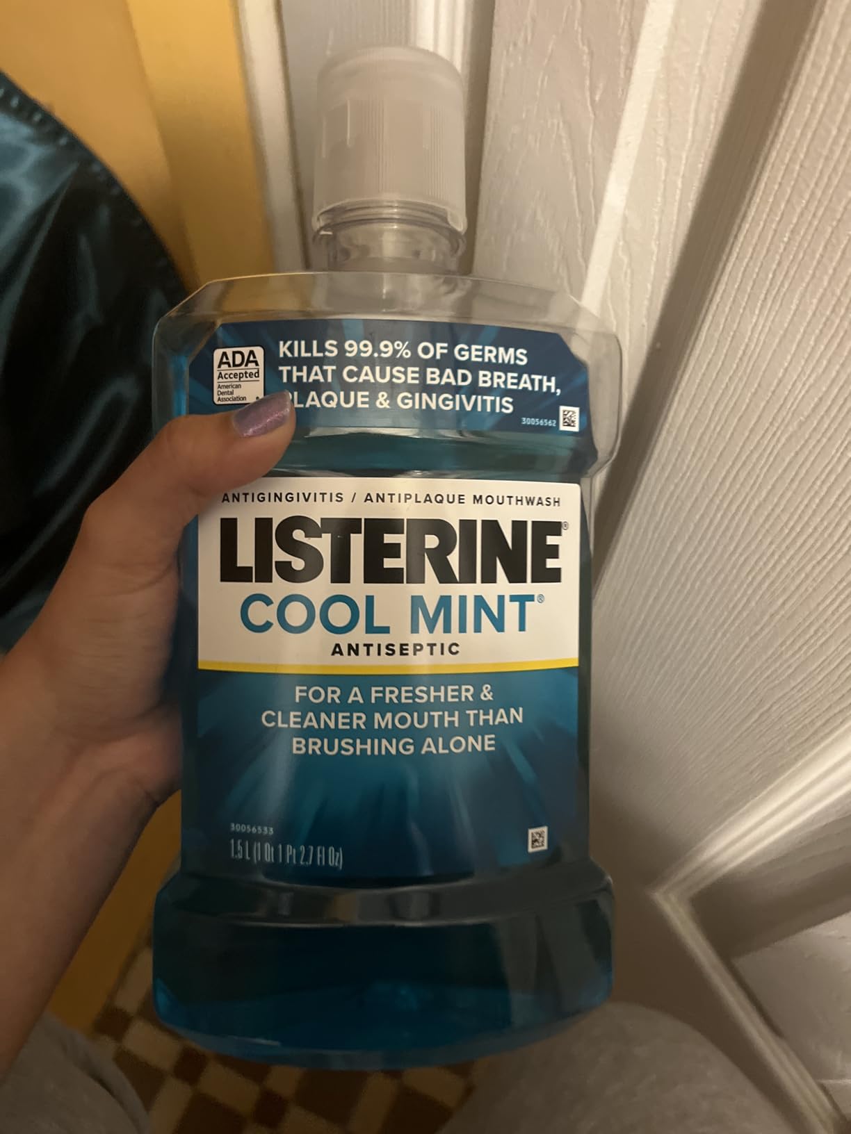 Listerine Cool Mint Antiseptic Mouthwash, Intense Mint, 50.7 fl. oz/1.5 L customer photo 2
