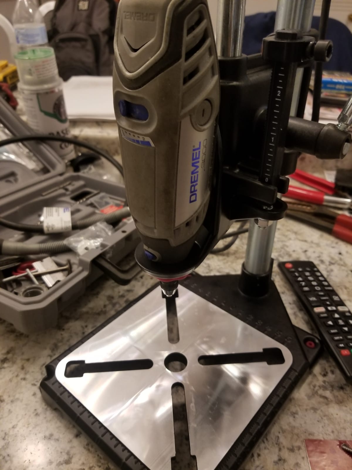 Milescraft 1097 ToolStand - Variable Speed Drill Press Stand (compatible with Dremel). Rotary Tool Not Included, Black customer photo 1