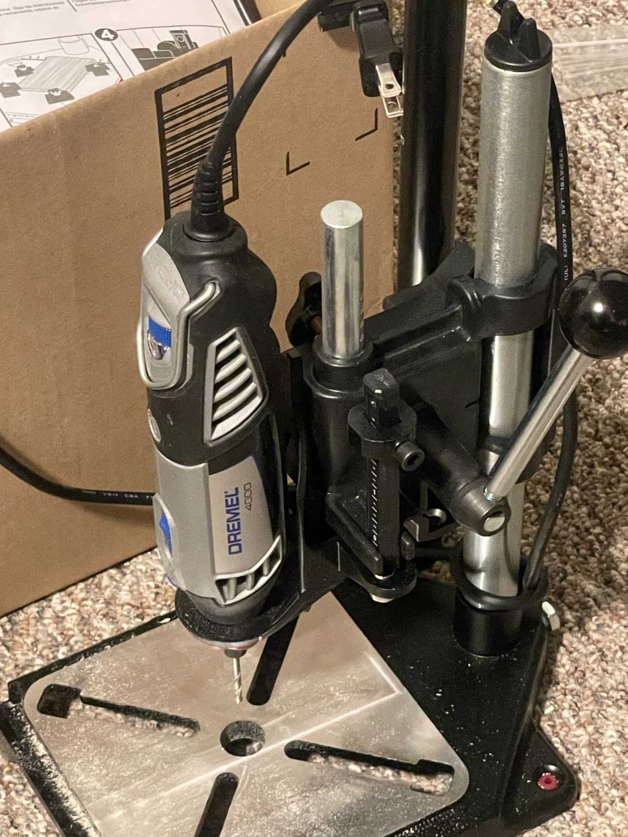 Milescraft 1097 ToolStand - Variable Speed Drill Press Stand (compatible with Dremel). Rotary Tool Not Included, Black customer photo 2