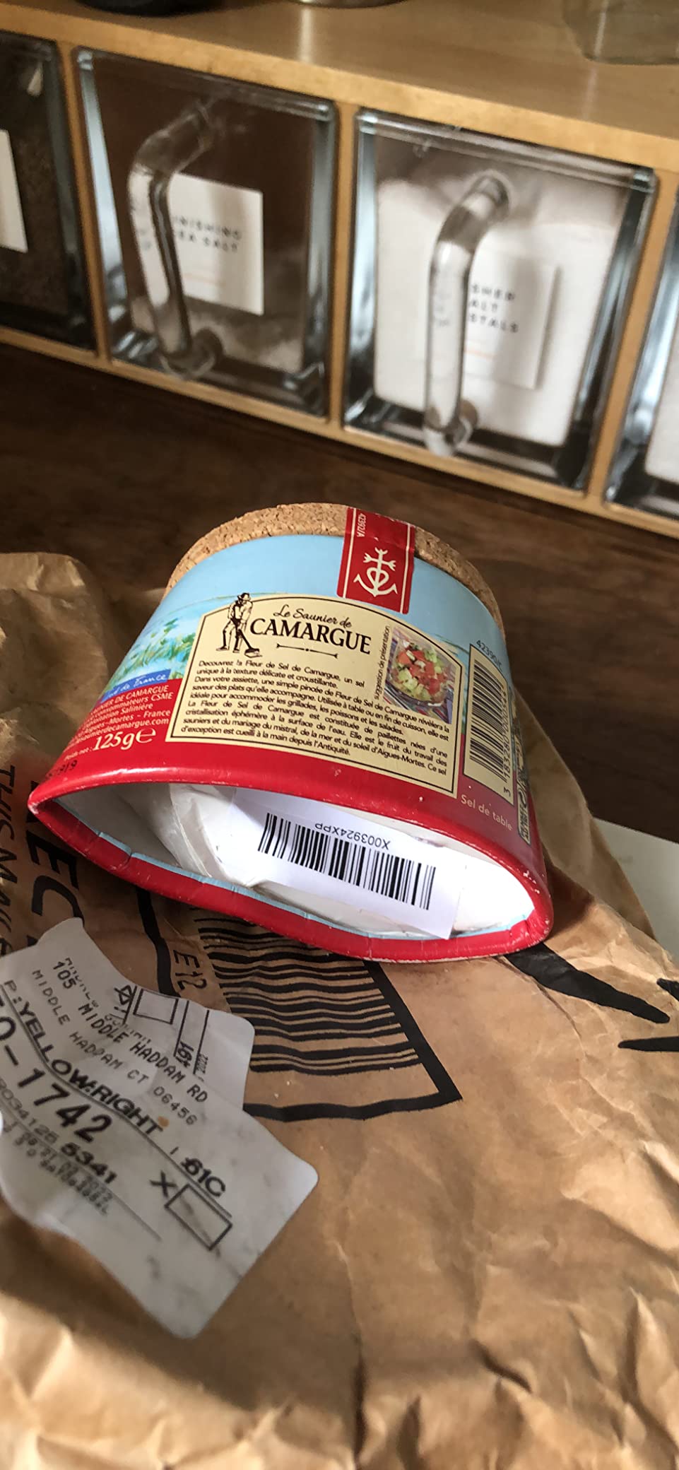 Le Saunier de Camargue Fleur de Sel – French Sea Salt Finishing Salt – Gourmet Hand-Harvested Flaky Salt in Resealable Cork-Topped Container – 125g customer photo 1
