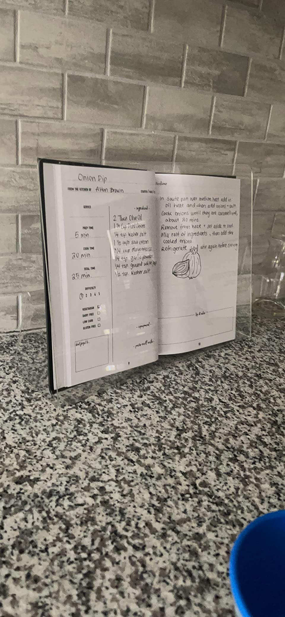 Norpro Acrylic CookBook / IPad / Tablet Holder, 9