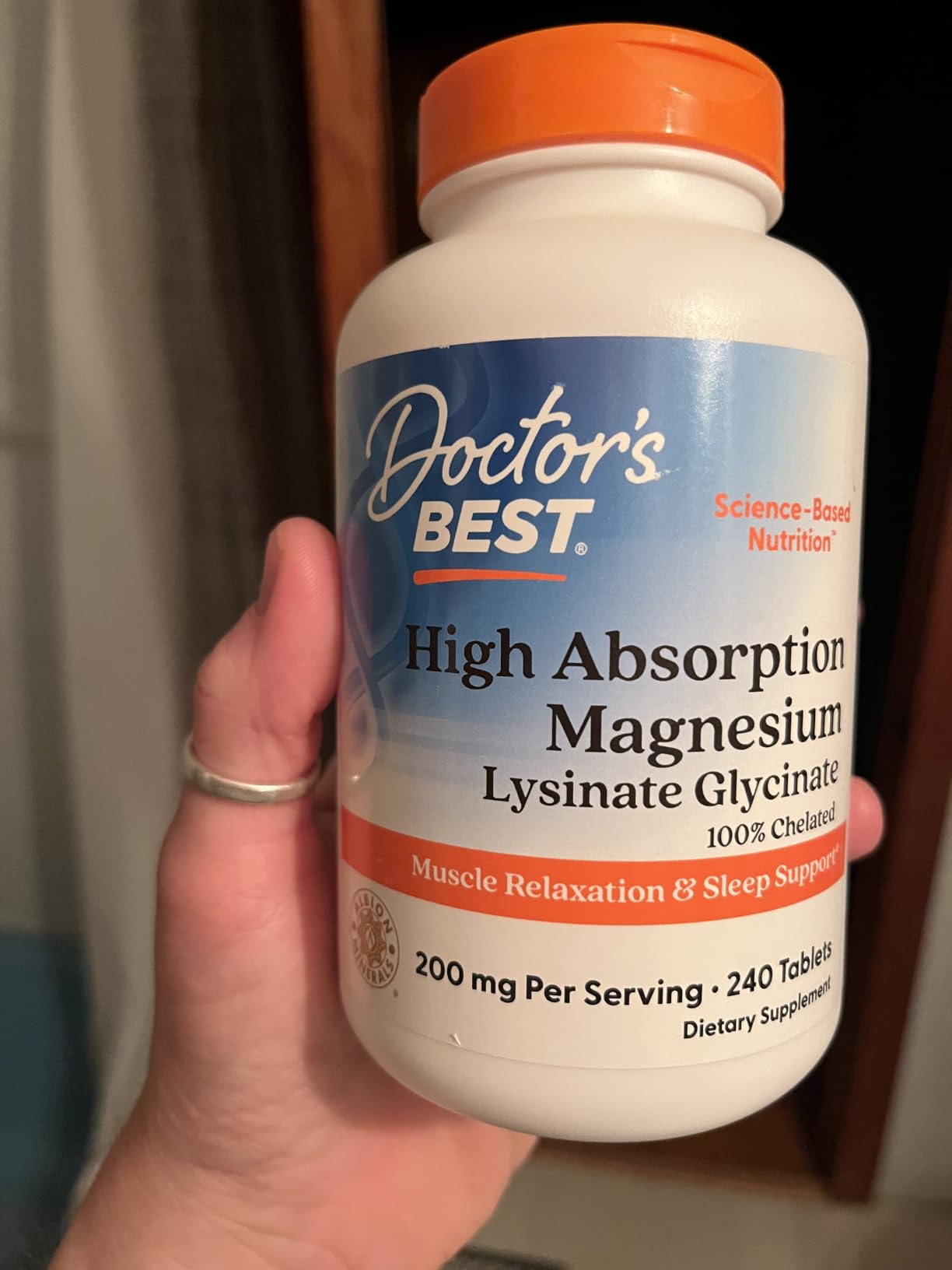 Doctor's Best High Absorption Magnesium Glycinate Lysinate, 240 Count customer photo 1