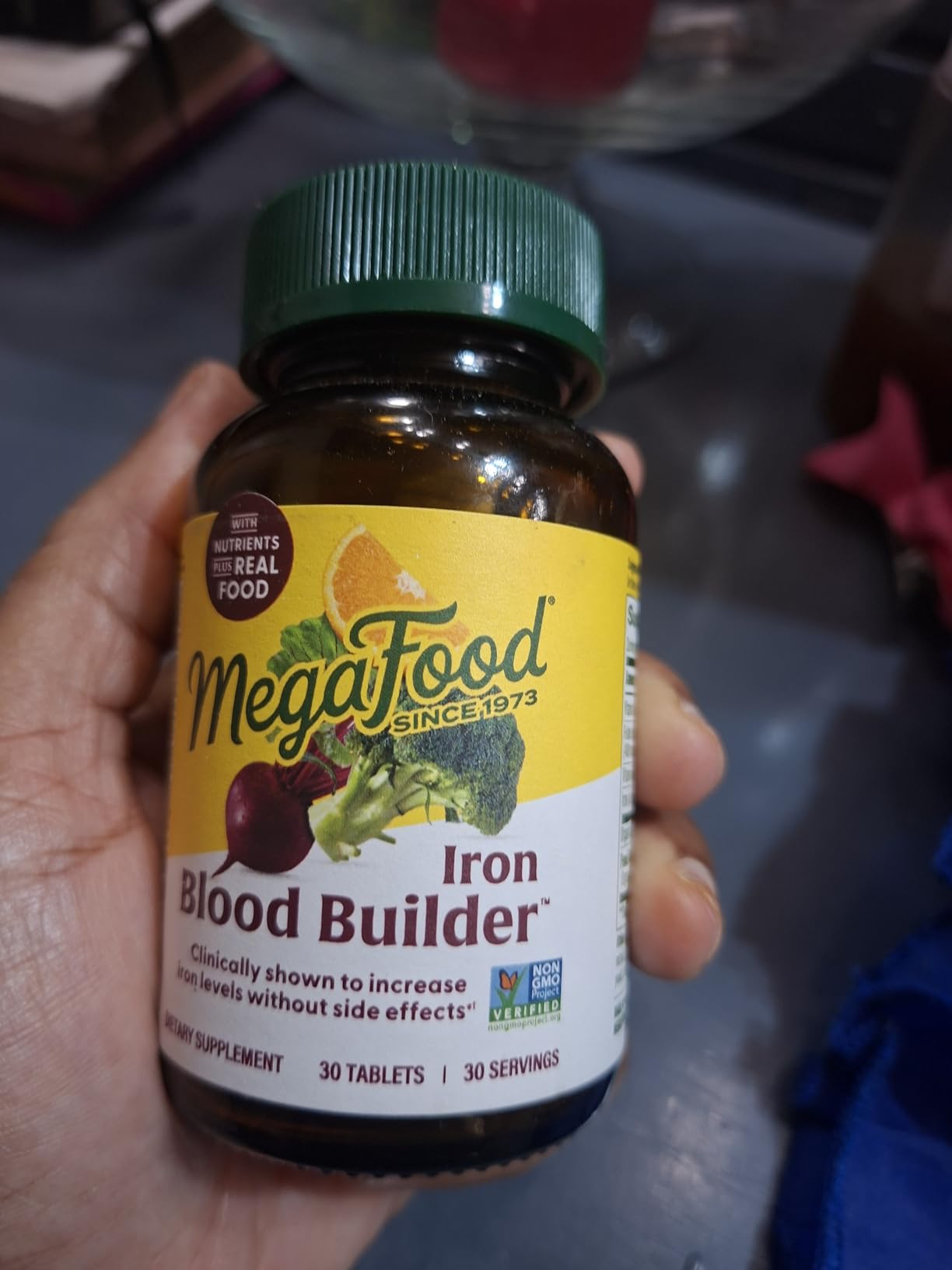 MegaFood Blood Builder Iron Supplement, Energy Support, Vegan, 90 Tablets customer photo 1