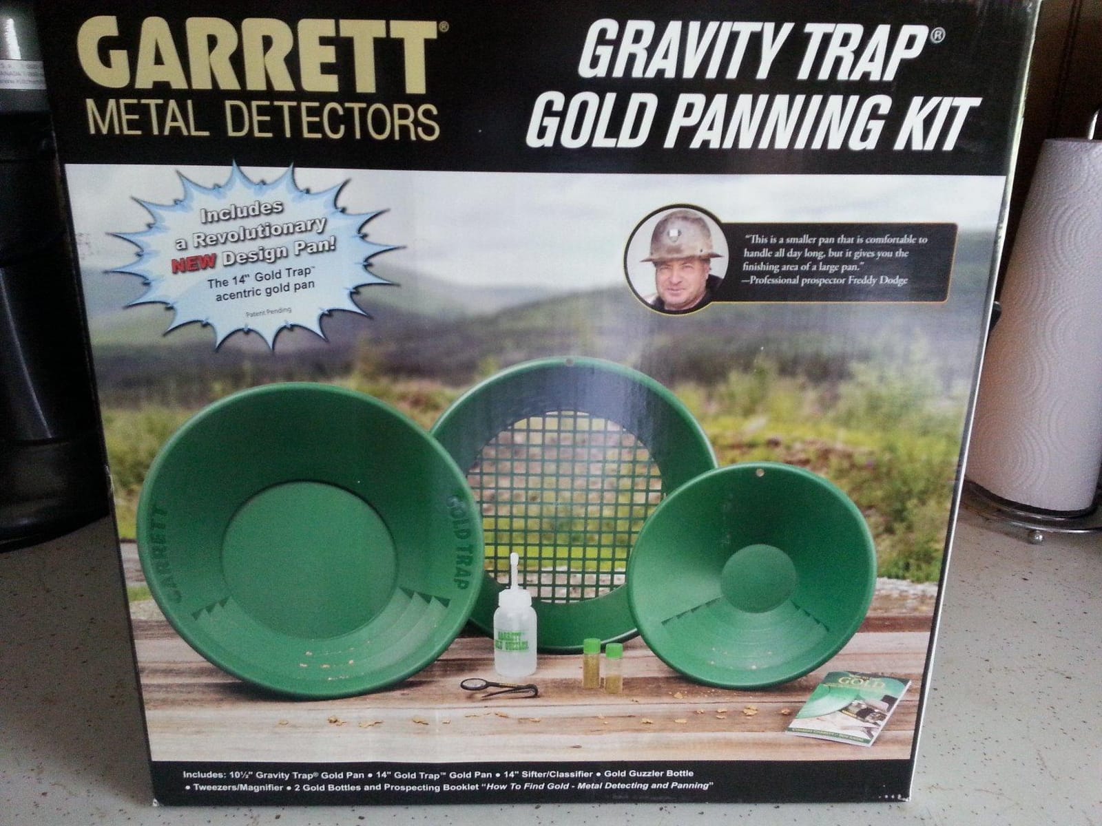 Garrett Complete Gold Pan Kit, 14″ Trap Pan, Green customer photo 1