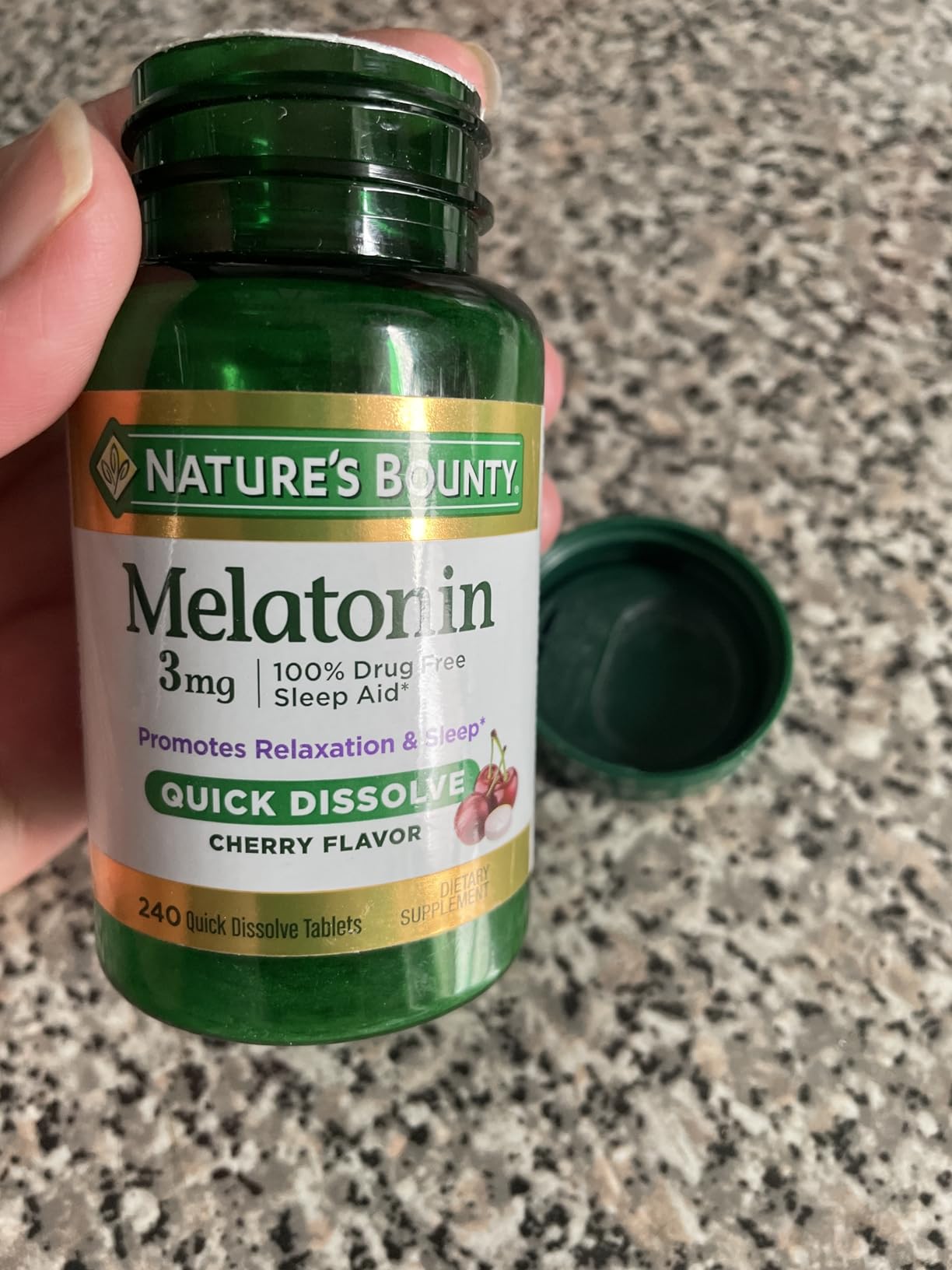 Nature's Bounty Melatonin 3mg Quick Dissolve, 240 Count customer photo 1