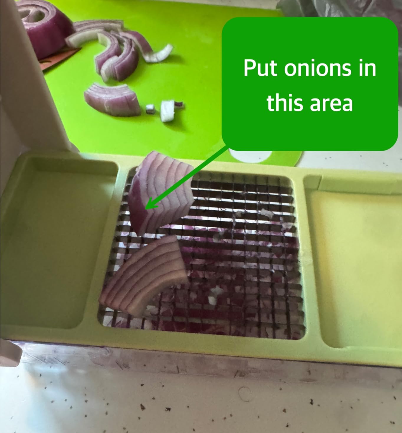 Vidalia Chop Wizard Vegetable Chopper – Original As Seen On TV Food Dicer with 2 Stainless Steel Blades, Large 2-Cup Container, Cleaning Tool, Dishwasher Safe Onion & Vegetable and Fruit Cutter customer photo 1