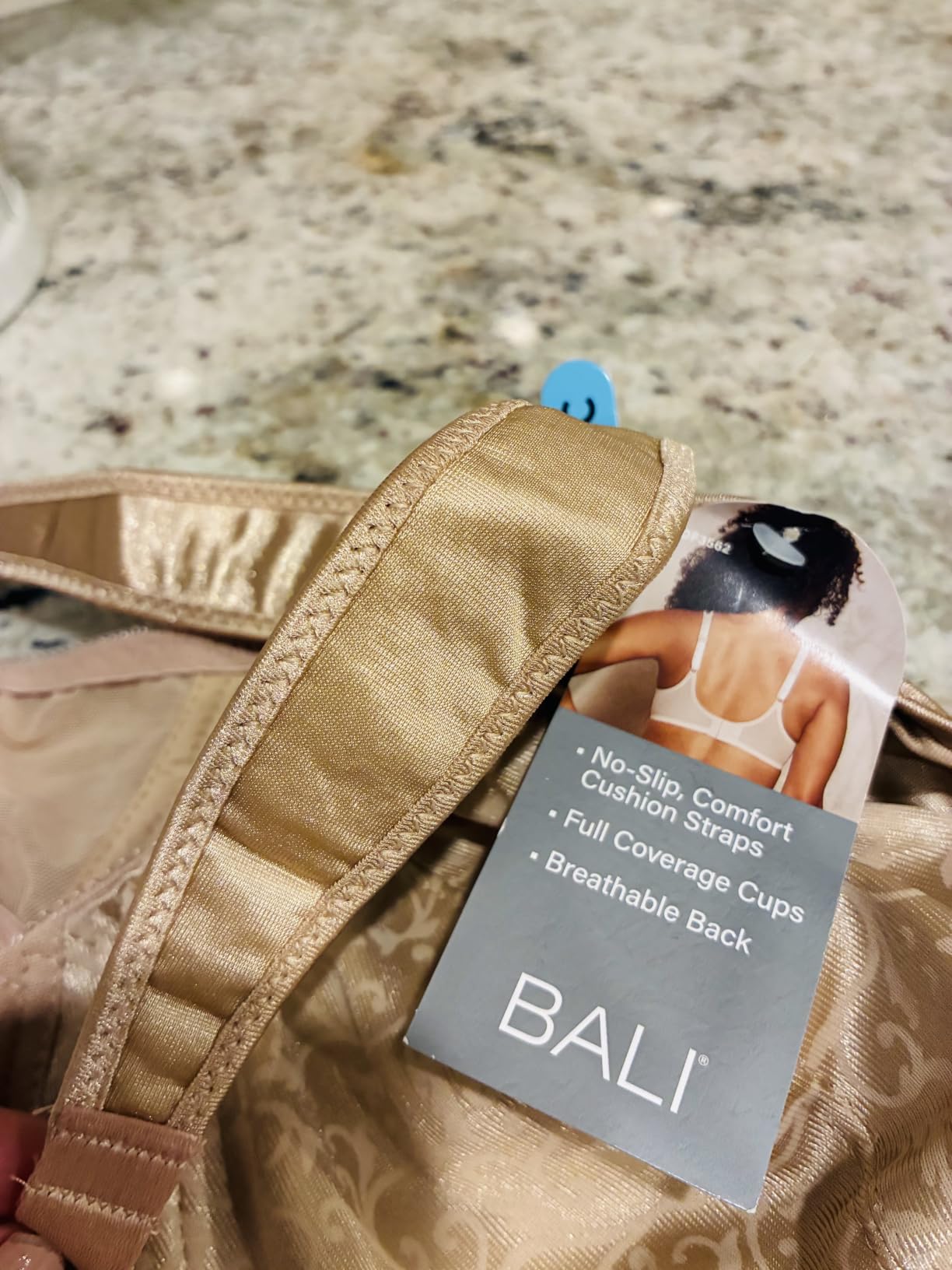 Bali Women's Minimizer Bra, Satin Tracings Underwire Bra, Bustline Slimmer, Full Coverage Bra customer photo 2